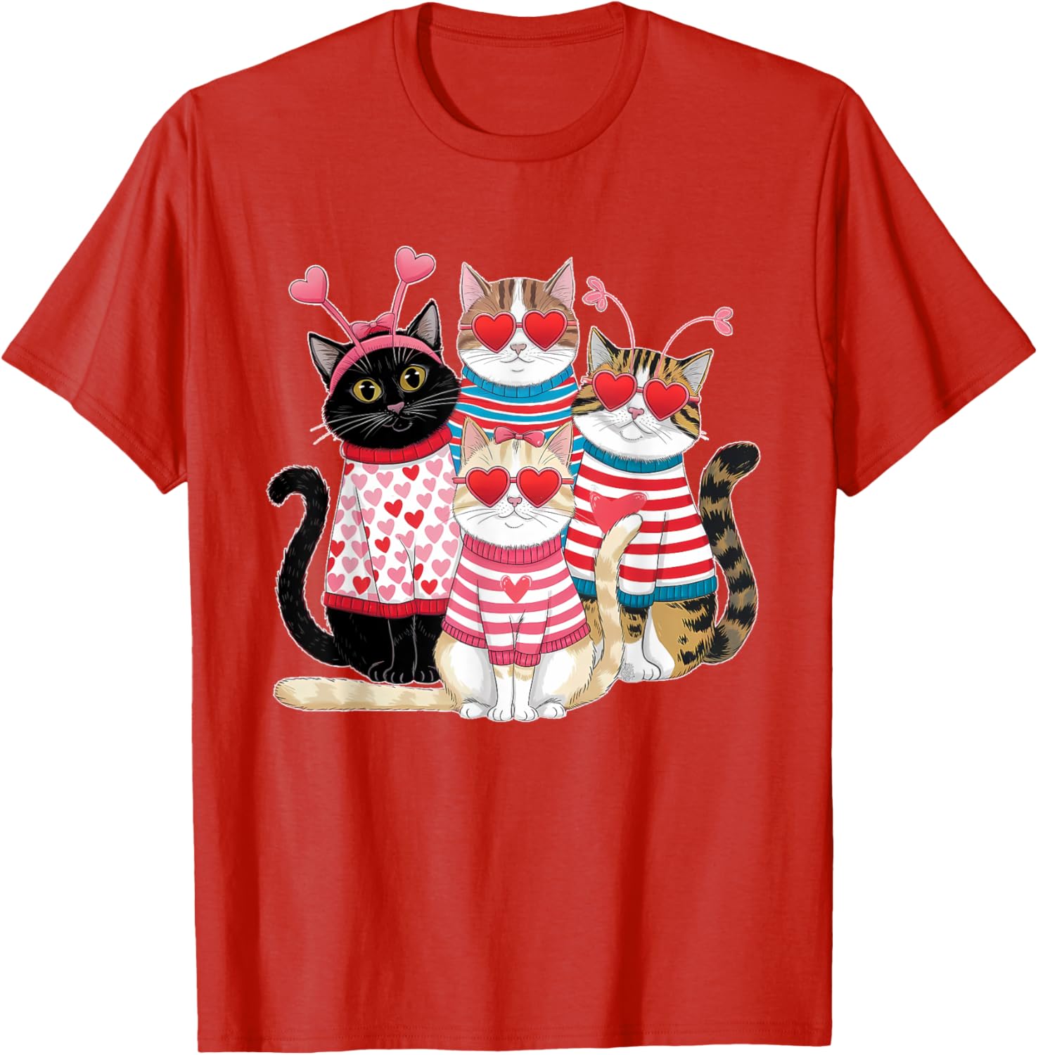 Happy Meowentine's Cute Cat T-Shirt for Girls - Perfect Valentine's Gift - 23