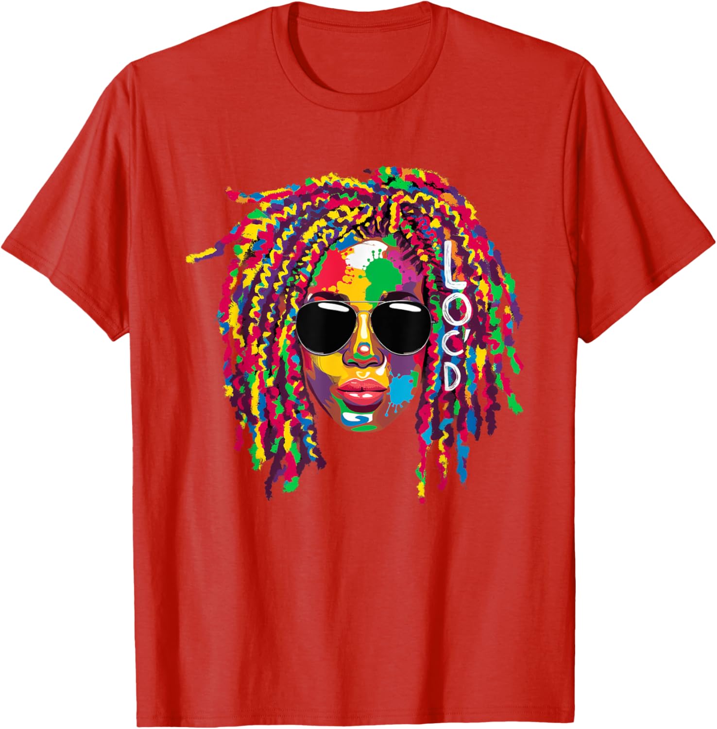 Loc'd For Life Afro Locs Dreadlocks T-Shirt for Proud Melanin Women - 11