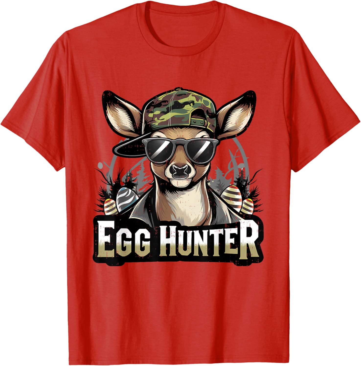 Funny Camo Easter Egg Hunter T-Shirt for Kids - Perfect for Boys and Girls - 13