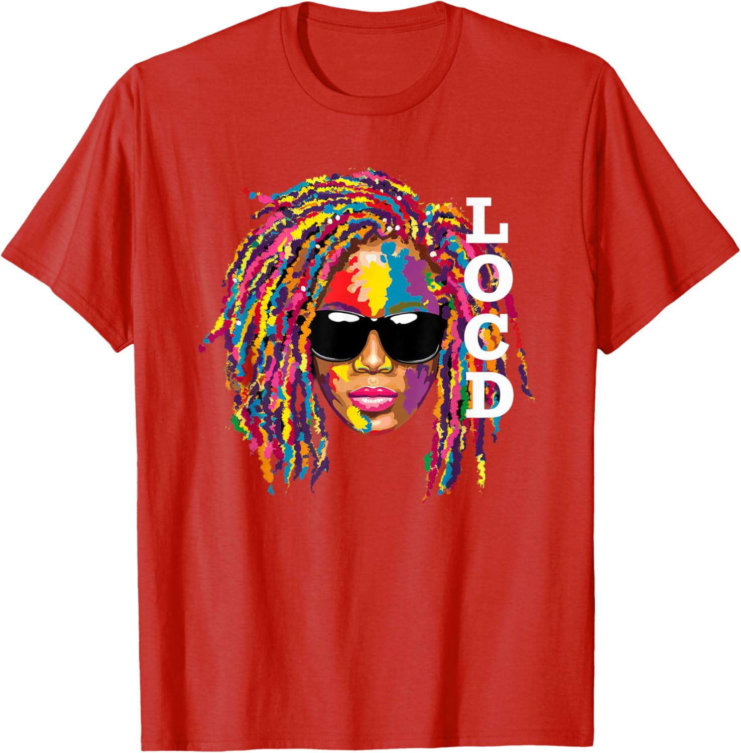 Loc'd For Life Afro Locs T-Shirt for Black Melanin Women - Stylish Dreadlocks Apparel - 2