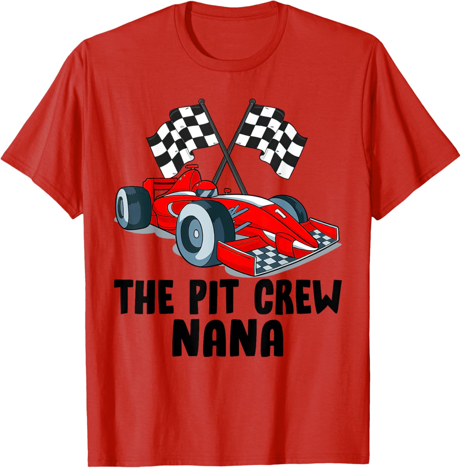 Nana Pit Crew Race Car Birthday Party Family T-Shirt for Racing Fans - 17