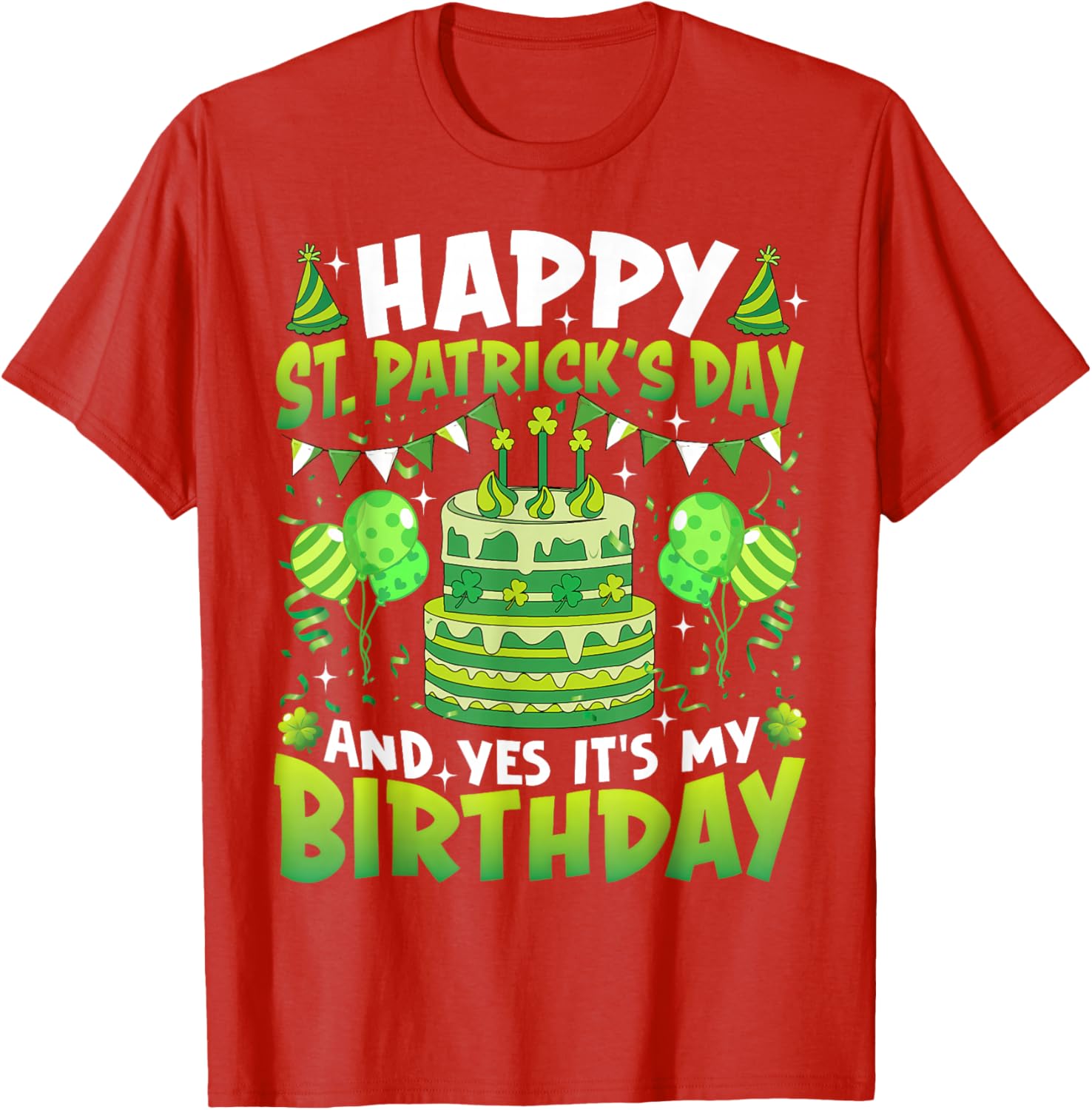 Happy St Patrick's Day Birthday T-Shirt for Kids and Adults - 5