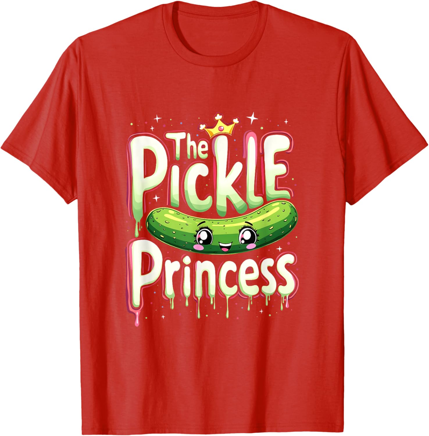 Cute Pickle Princess Ballet Fans T-Shirt for Pickle Lovers and Dancers - 3