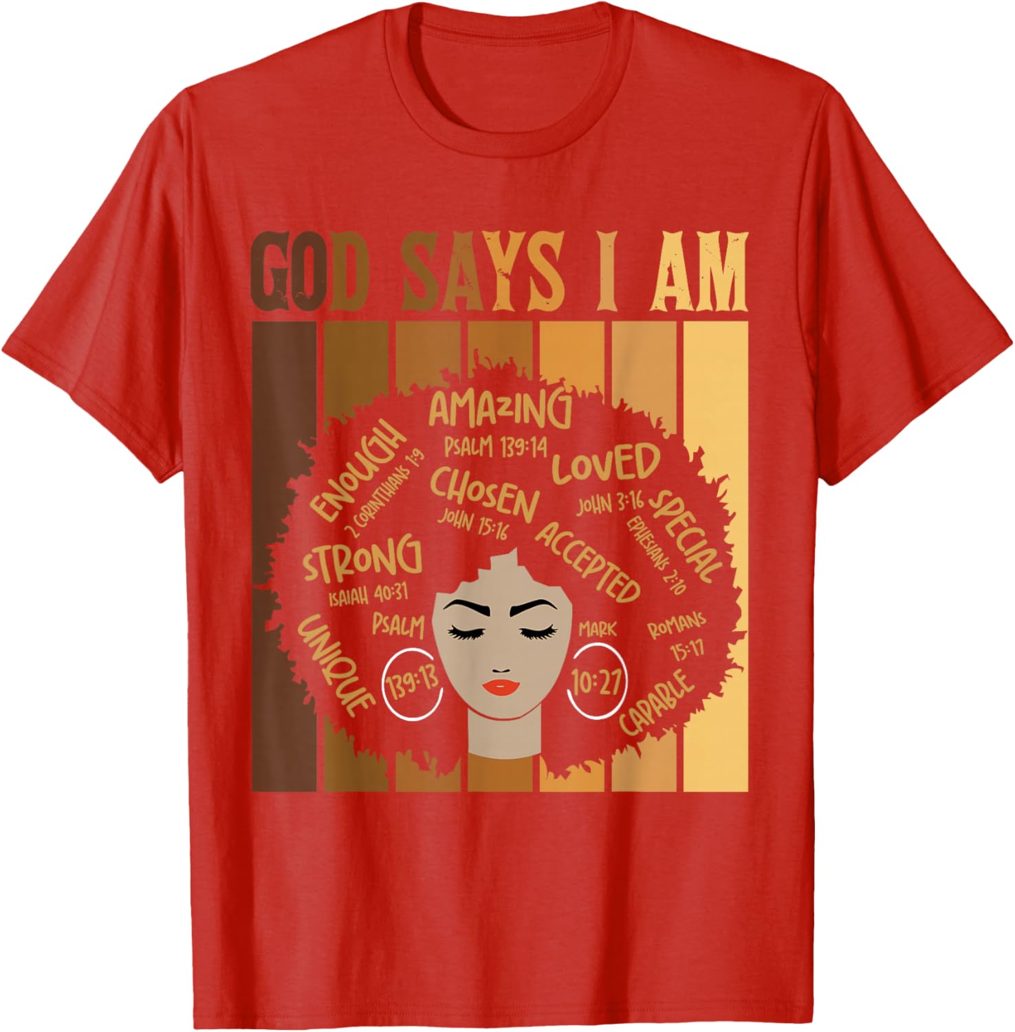 God Says I Am Melanin Black History Month T-Shirt for Women - 8