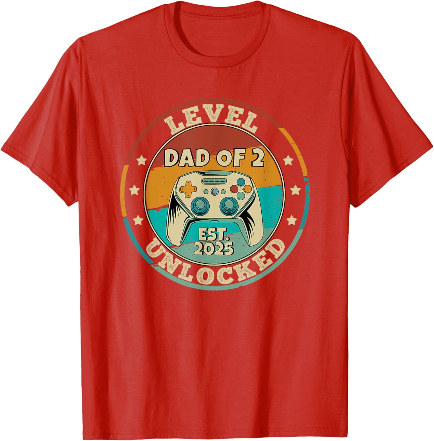Promoted to Daddy Again 2025 T-Shirt for Proud Dads of 2 Kids - 10