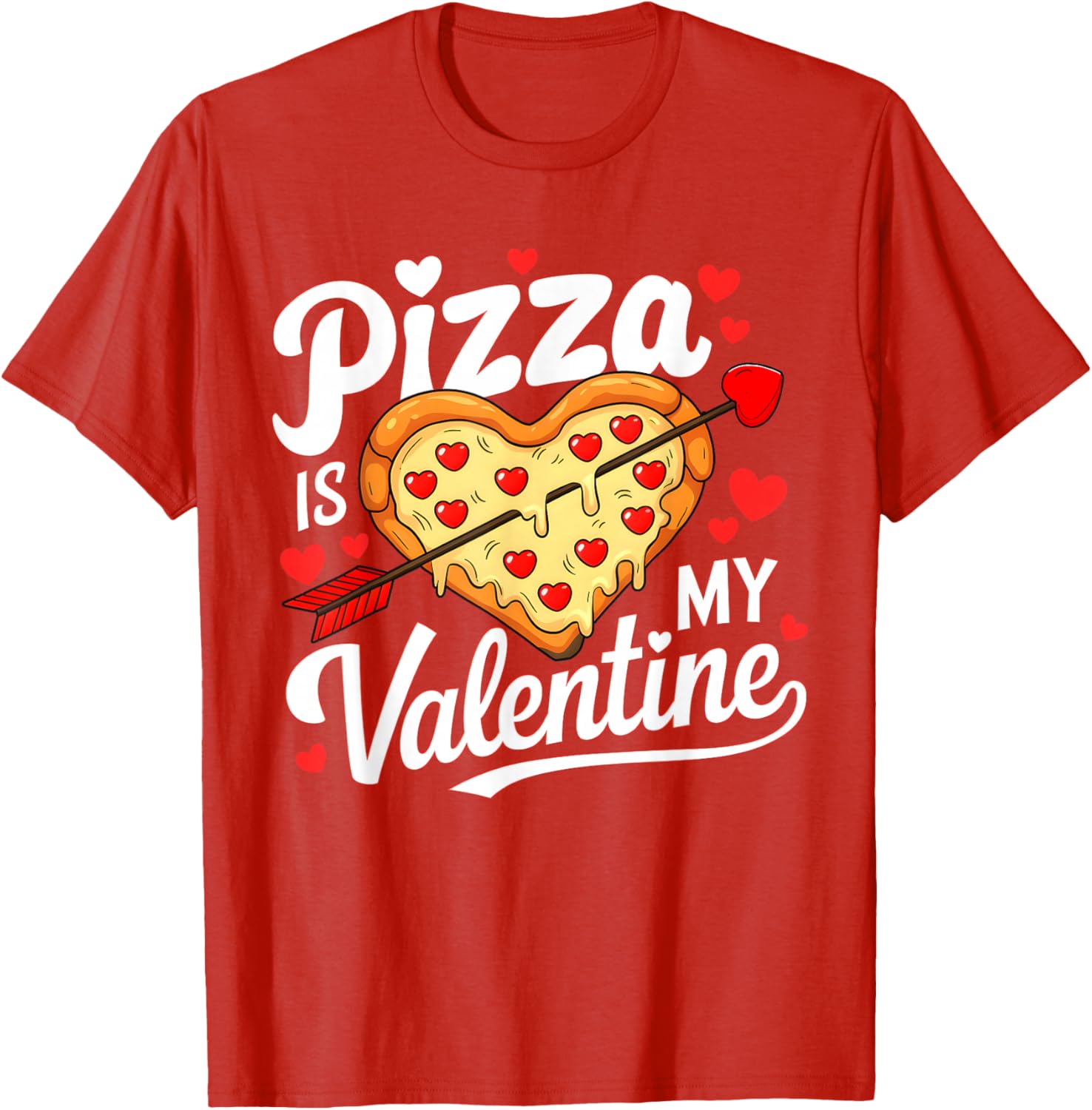 Pizza Is My Valentine Funny Kids T-Shirt for Boys and Girls - 18