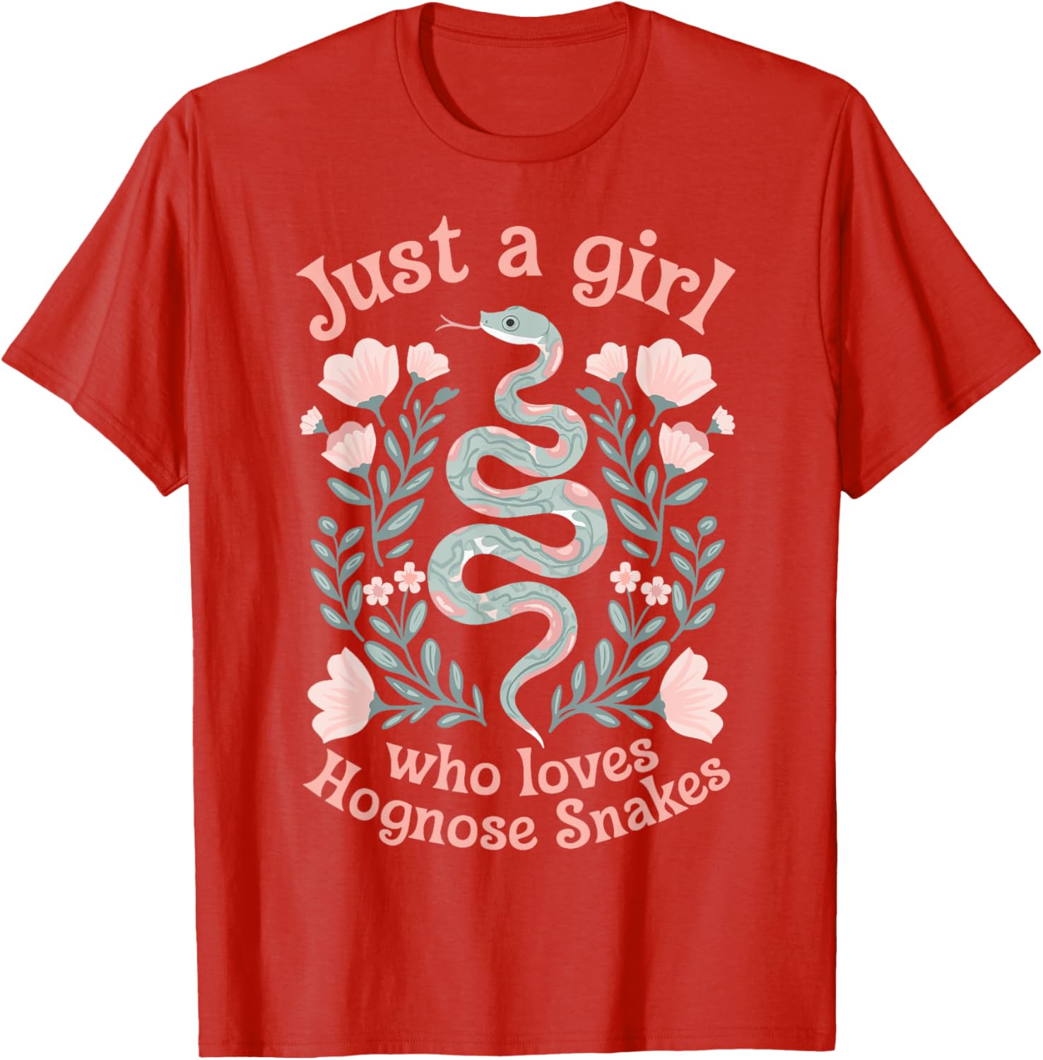 Just A Girl Who Loves Hognose Snakes T-Shirt Cute Snake Lover Tee - 8