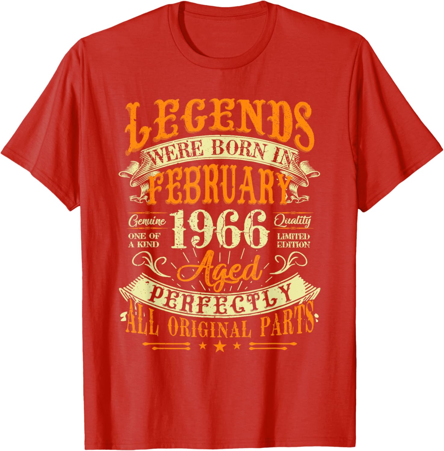 59th Birthday Gift T-Shirt for Legends Born February 1966 Stylish Design - 12