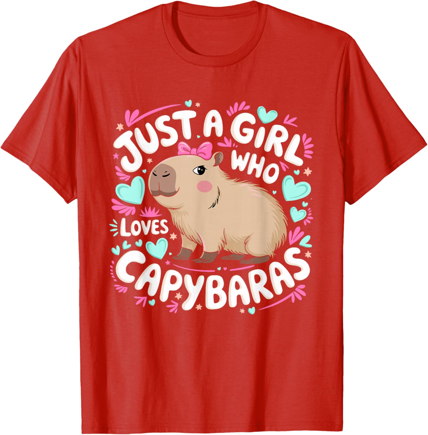 Just a Girl Who Loves Capybaras T-Shirt for Women and Kids - 16