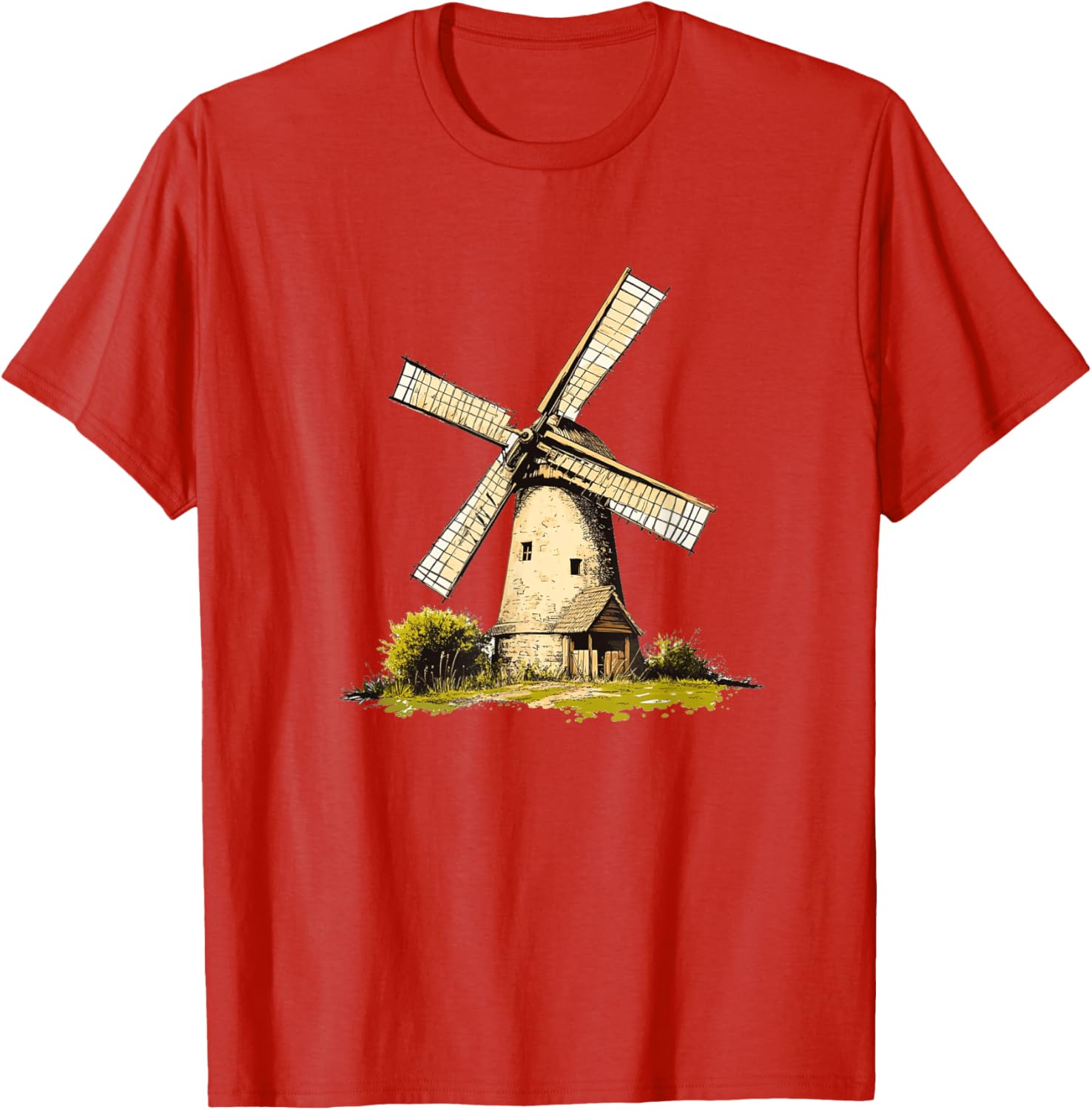 Rustic Old Windmill Vibes T-Shirt for Unique Costume Style - 6