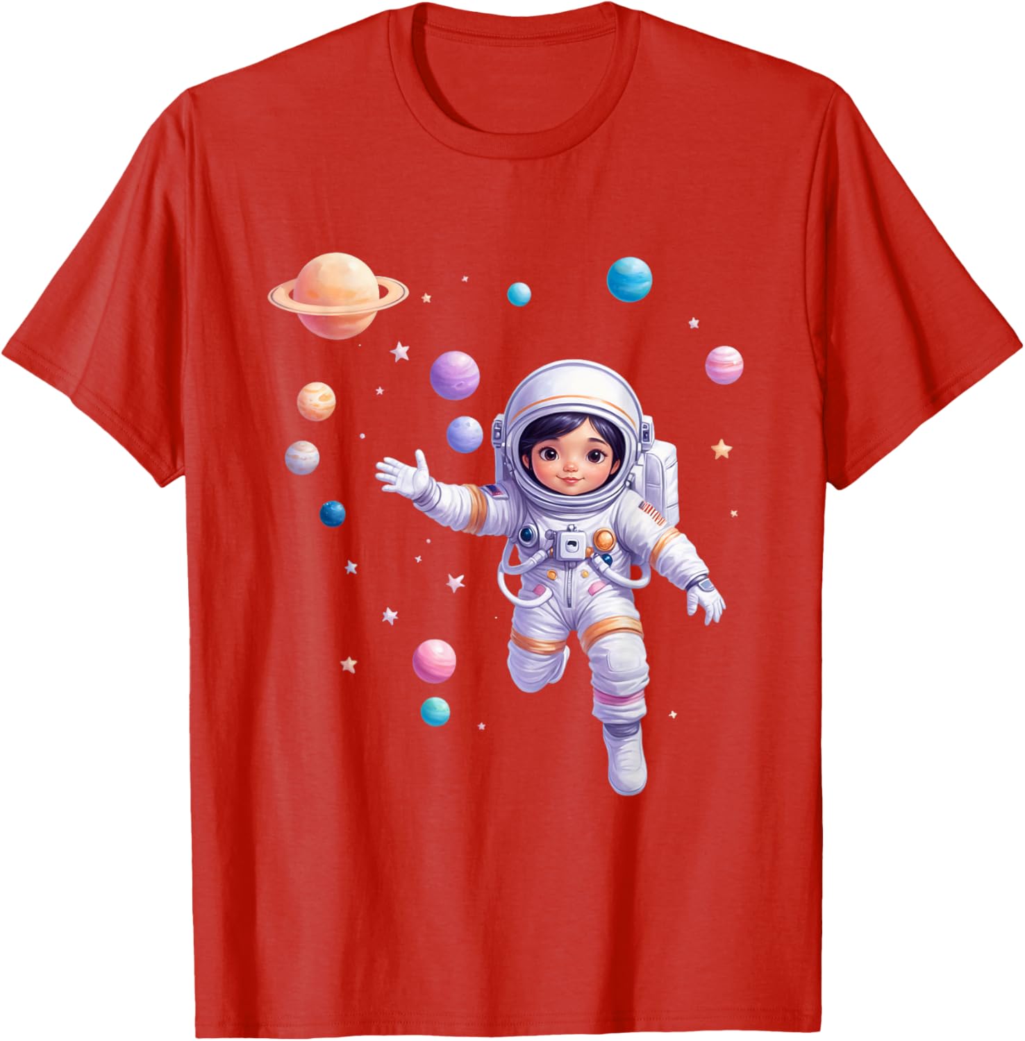 Cute Space Explorer T-Shirt for Future Astronaut Girls - Adorable Design - 18