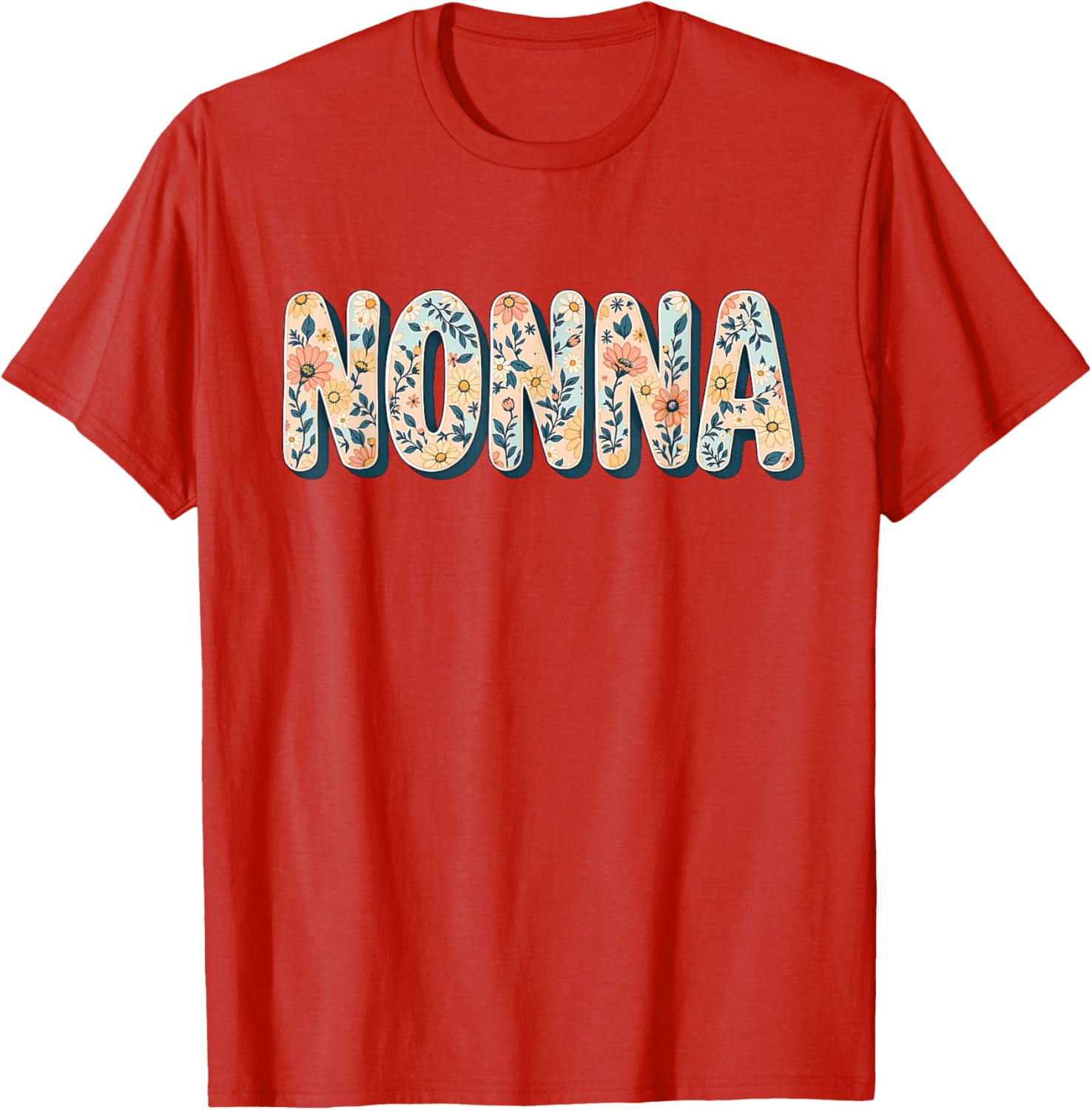 Wildflowers Nonna Floral Mother's Day T-Shirt for Stylish Grandmas - 14