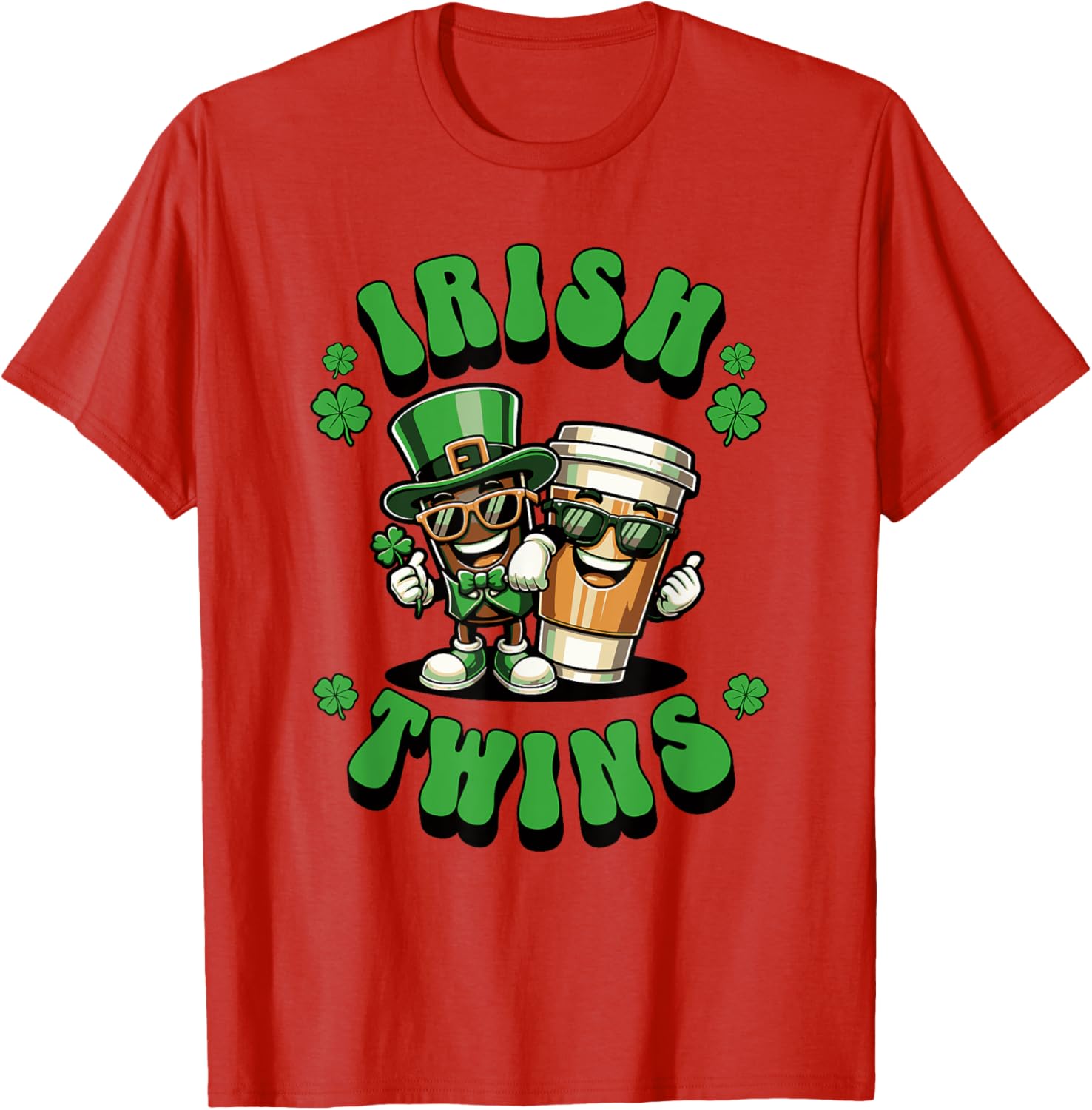 Funny Irish Twins Matching St. Patrick's Day T-Shirt for Kids - 3