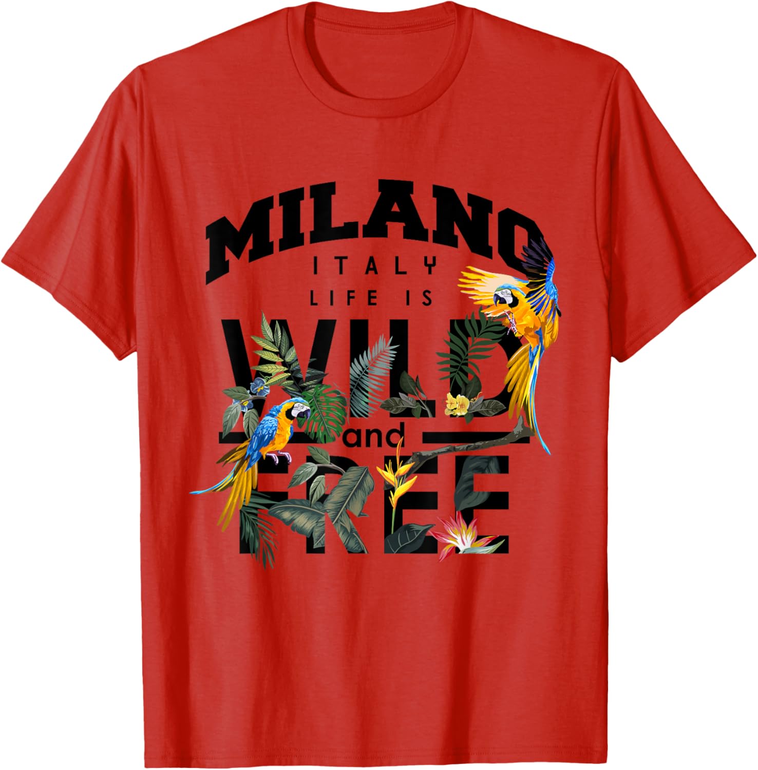 I Love Milano Floral Graphic T-Shirt for Wild & Free Spirits - 2