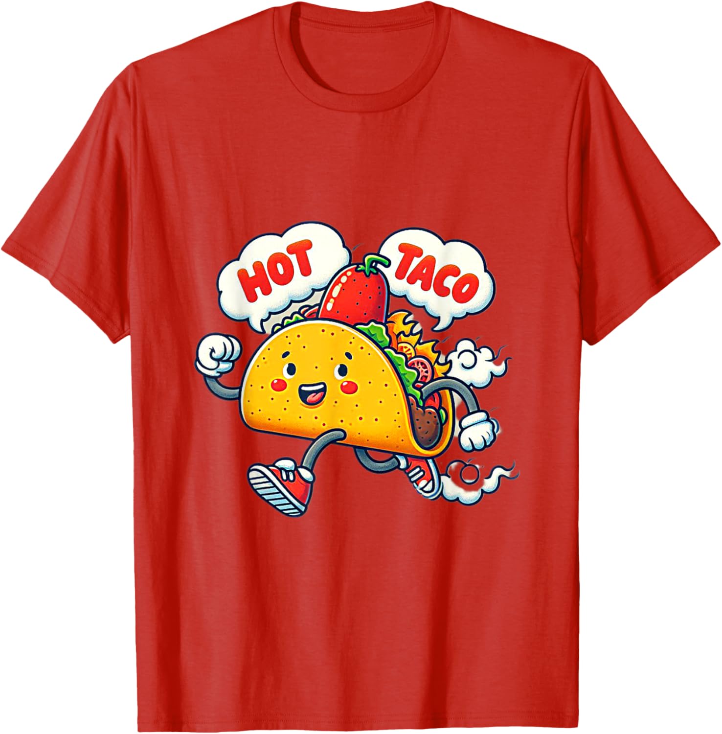Funny Cute Spicy Hot Taco T-Shirt with Street Saying Idiom Design - 9