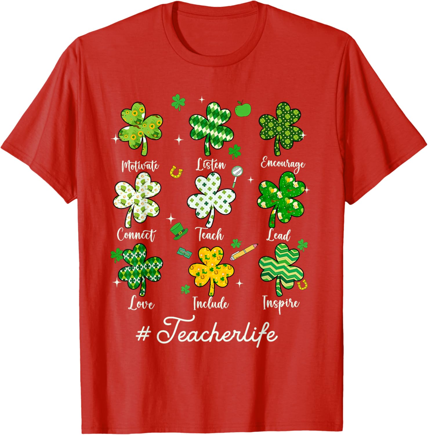Teacher Life Shamrock T-Shirt - Inspire Love This St. Patrick's Day - 18