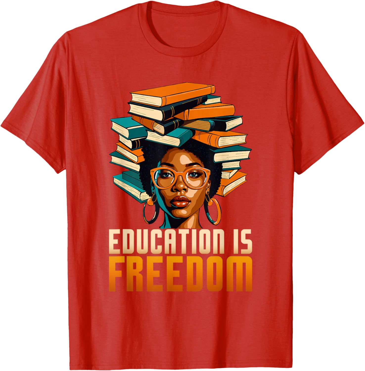 Empowering BHM Teacher T-Shirt: Education Is Freedom for Women - 6