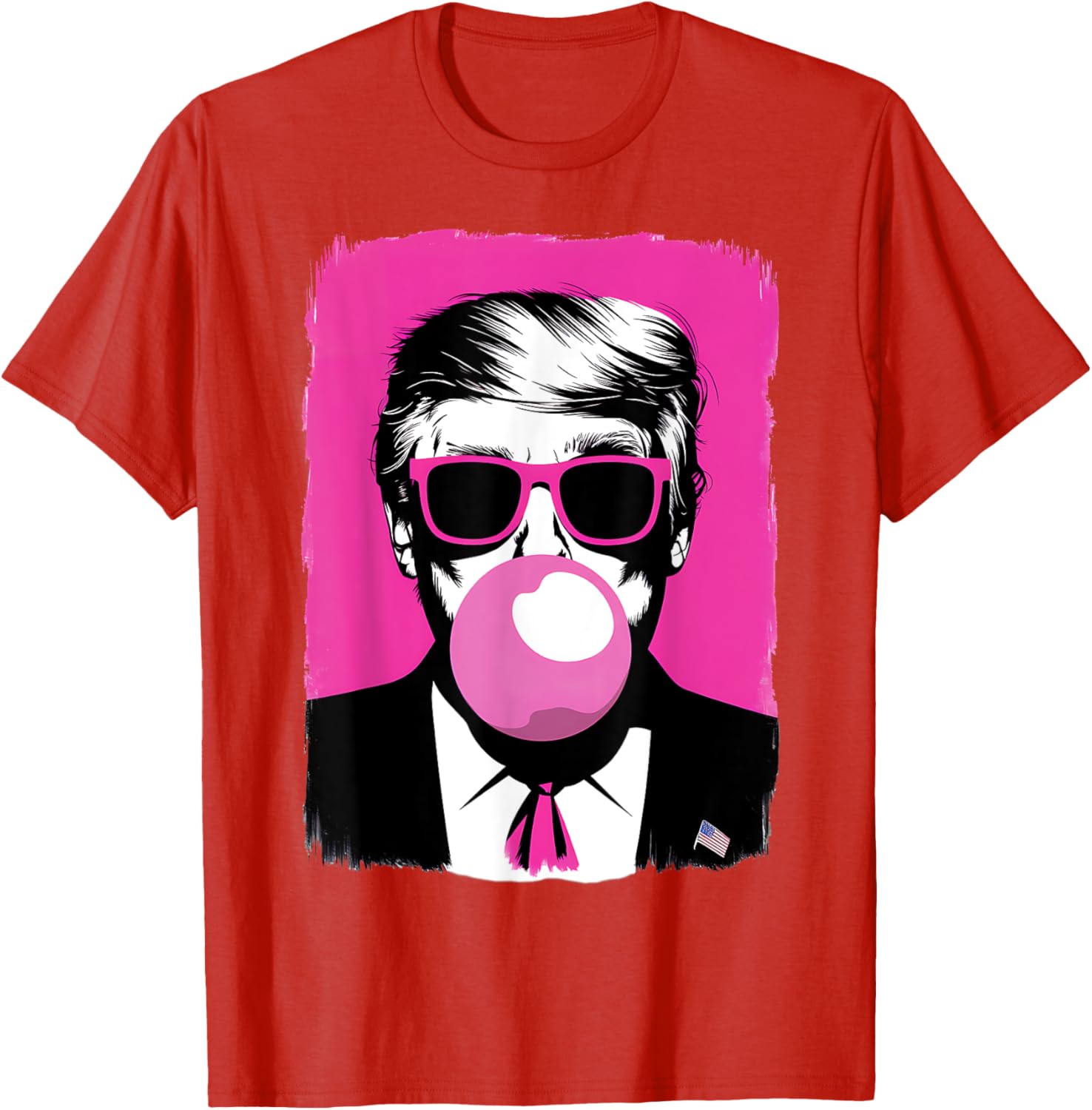 Funny Trump Pink Bubble Gum Sunglasses T-Shirt for Trendy Style - 12