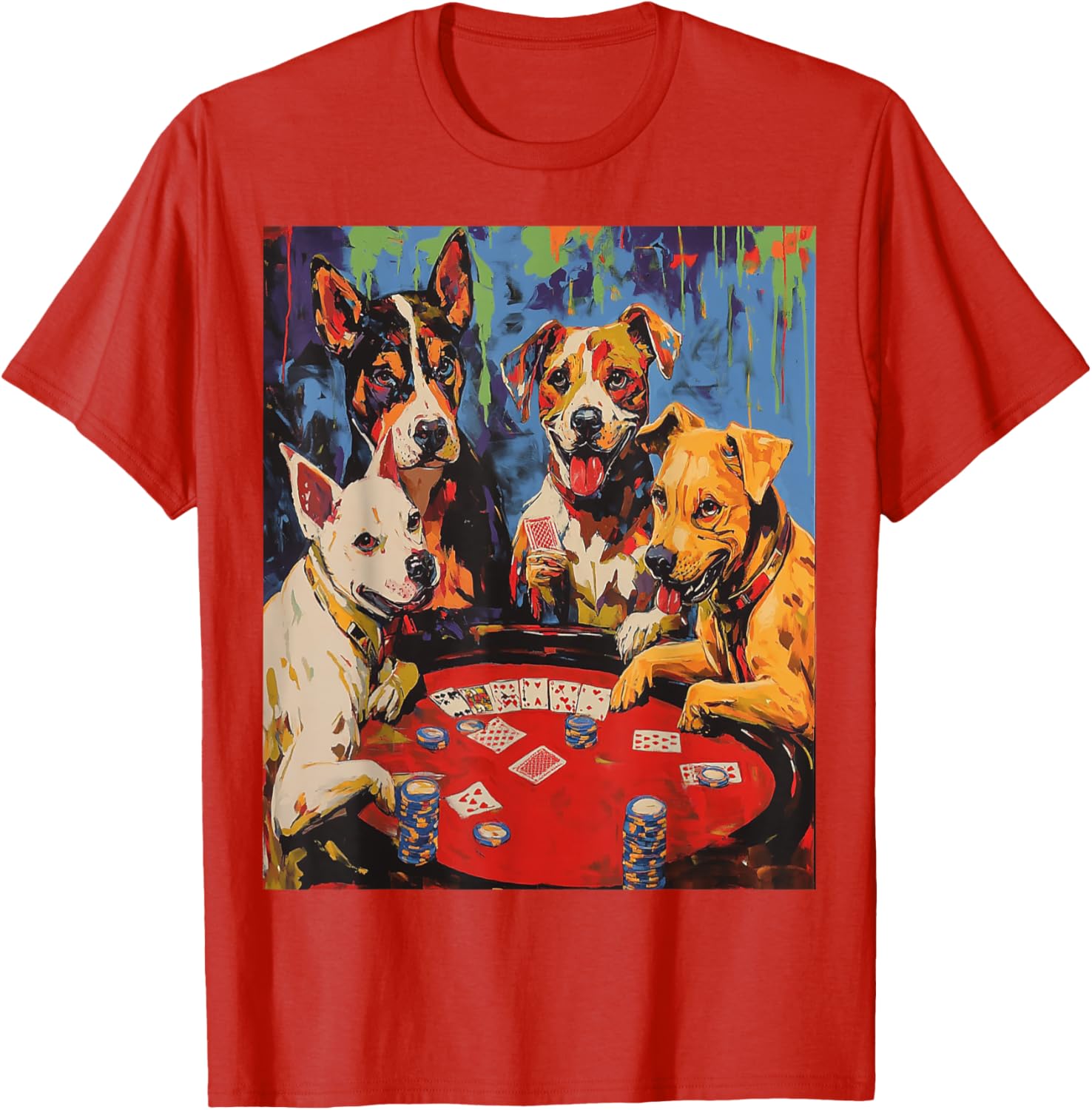 Dogs Playing Poker T-Shirt for Fun Pet Lovers - Stylish Graphic Tee - 11