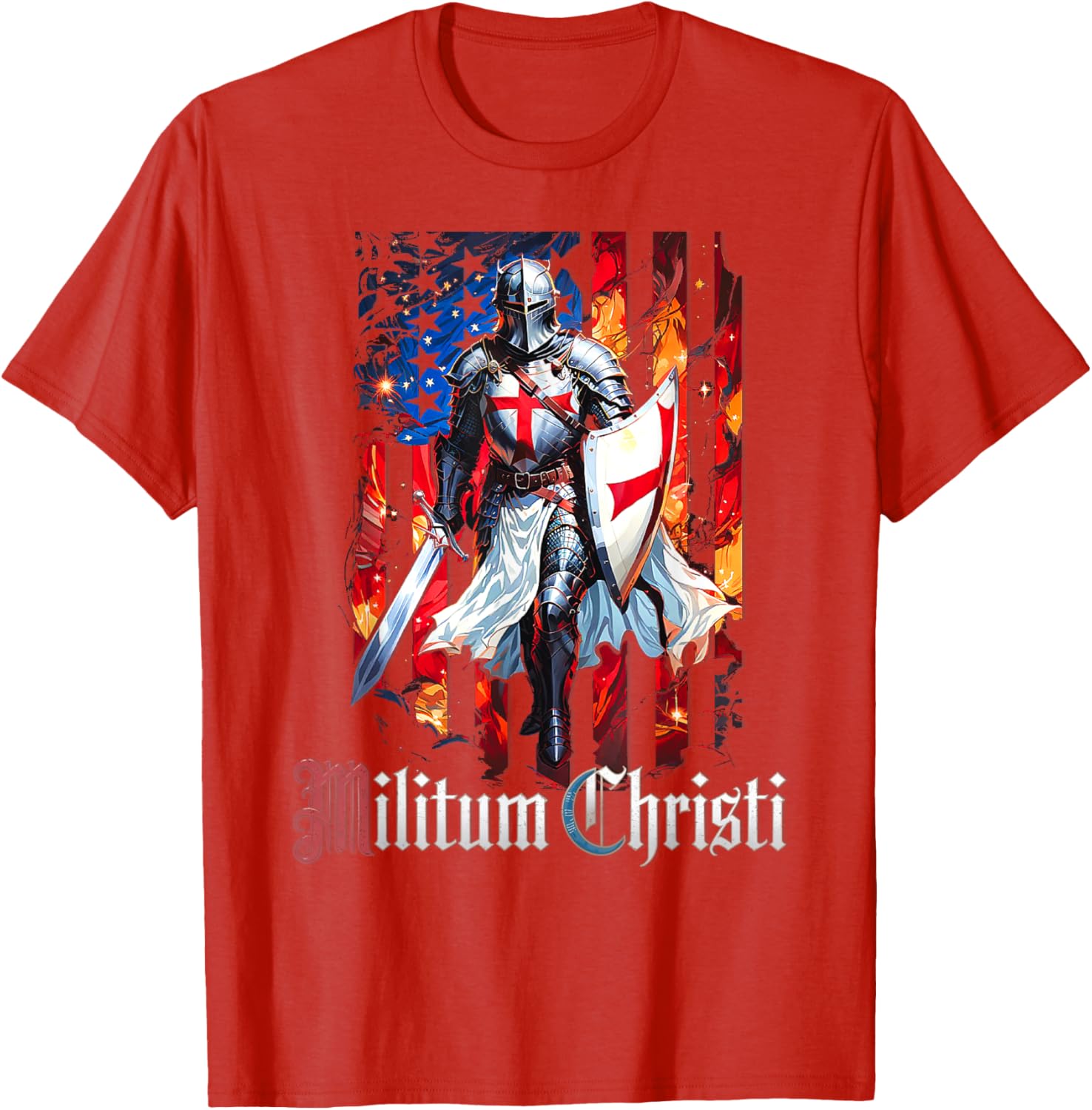 Catholic Knight Templar Crusader Cross T-Shirt for Faith and Style - 18