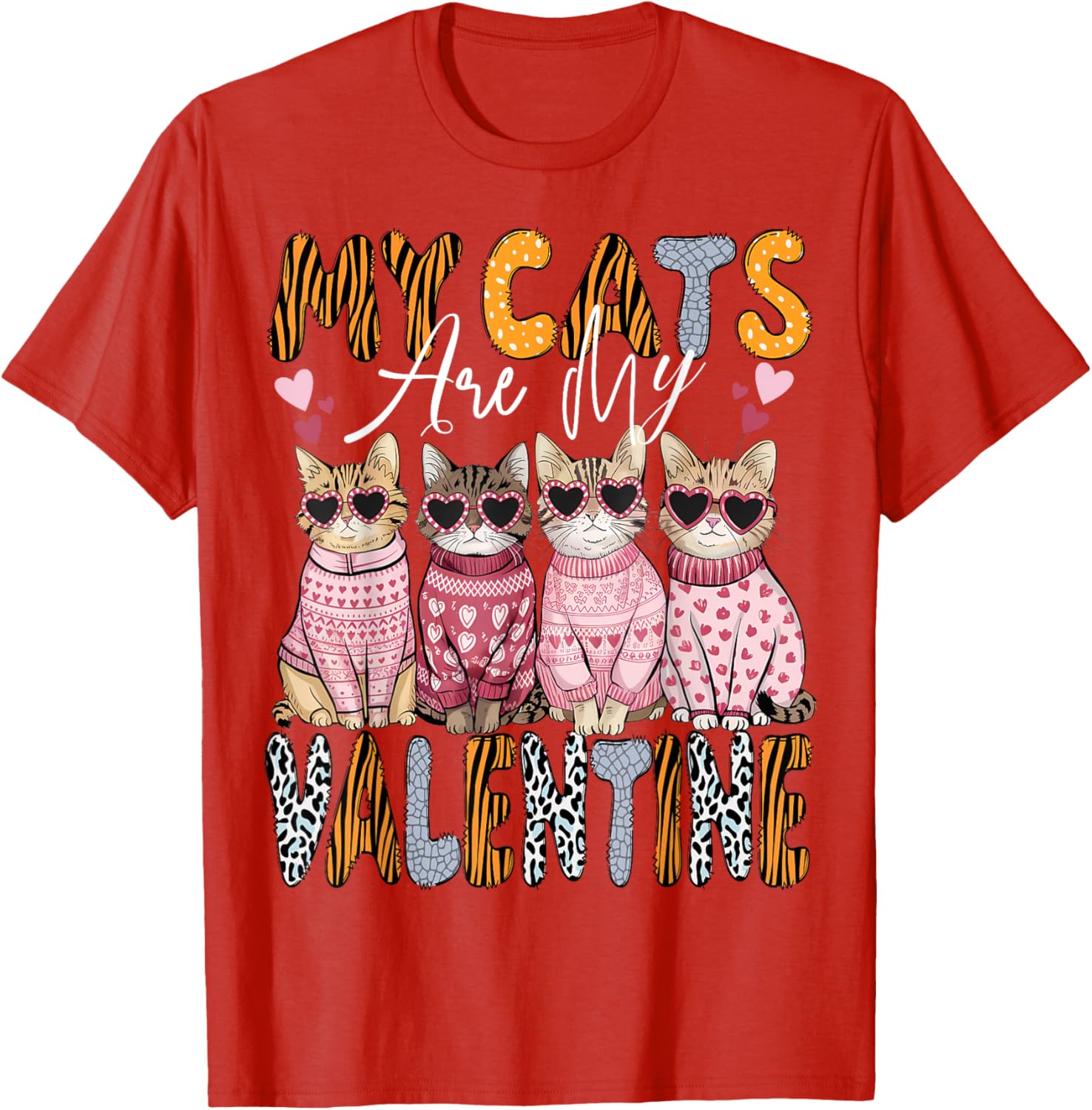 Cute Cat Valentine T-Shirt for Kitten Lovers - Perfect for All Ages - 2
