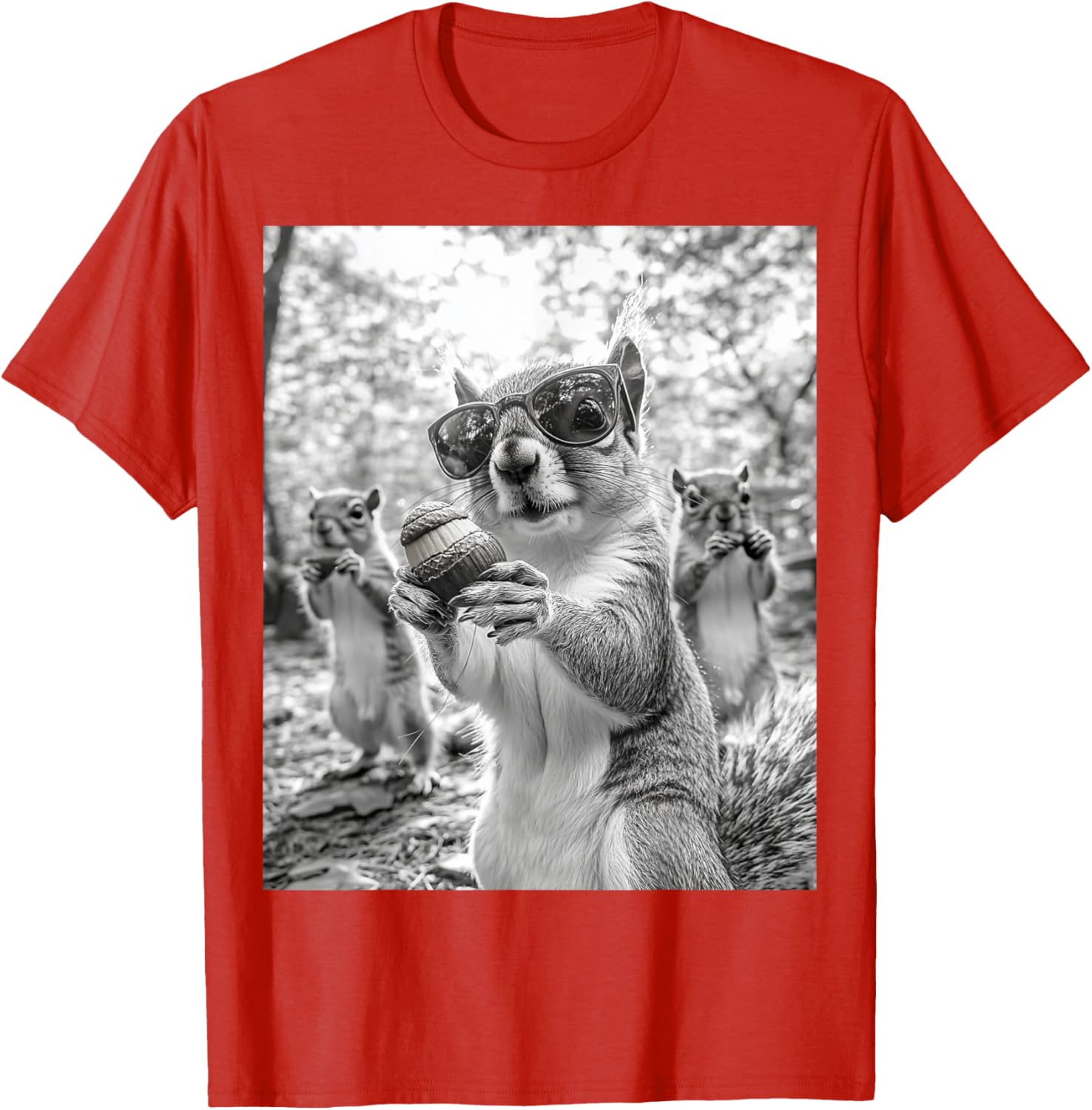 Cute Squirrel Selfie T-Shirt for Animal Lovers - Fun Graphic Tee - 9