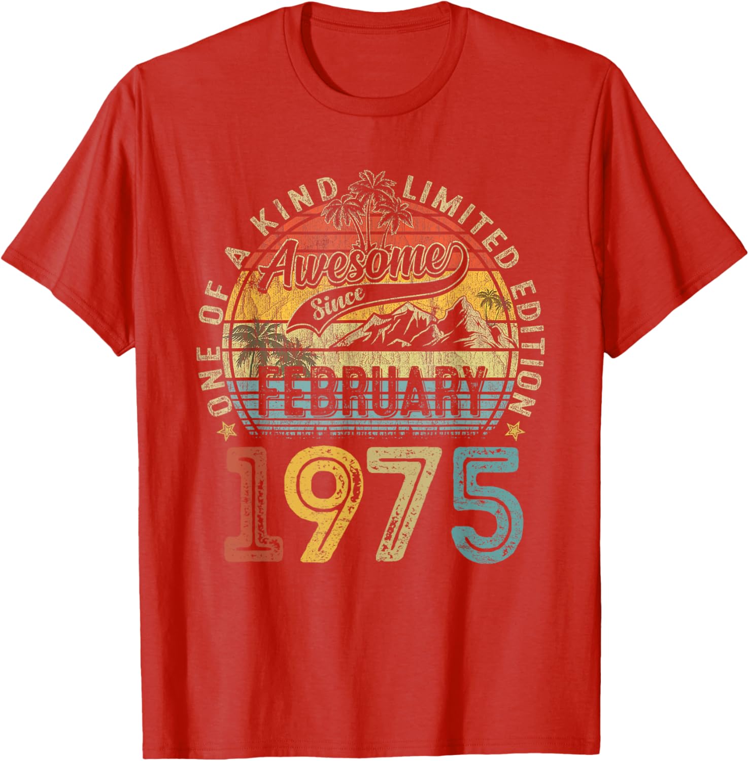 Funny Vintage 50th Birthday T-Shirt for Women - February 1975 Design - 21