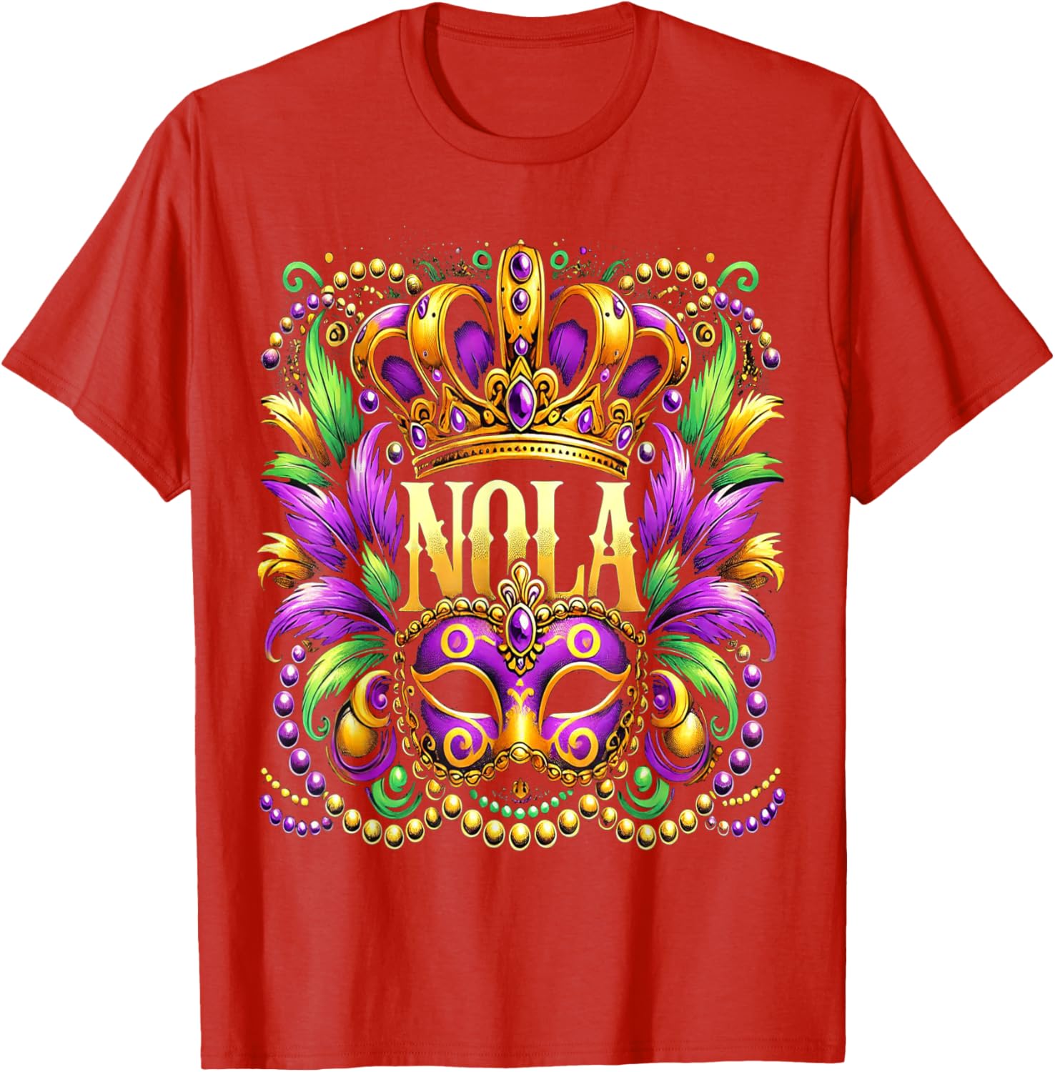 NOLA New Orleans Mardi Gras 2025 T-Shirt for Festive Fun and Style - 15