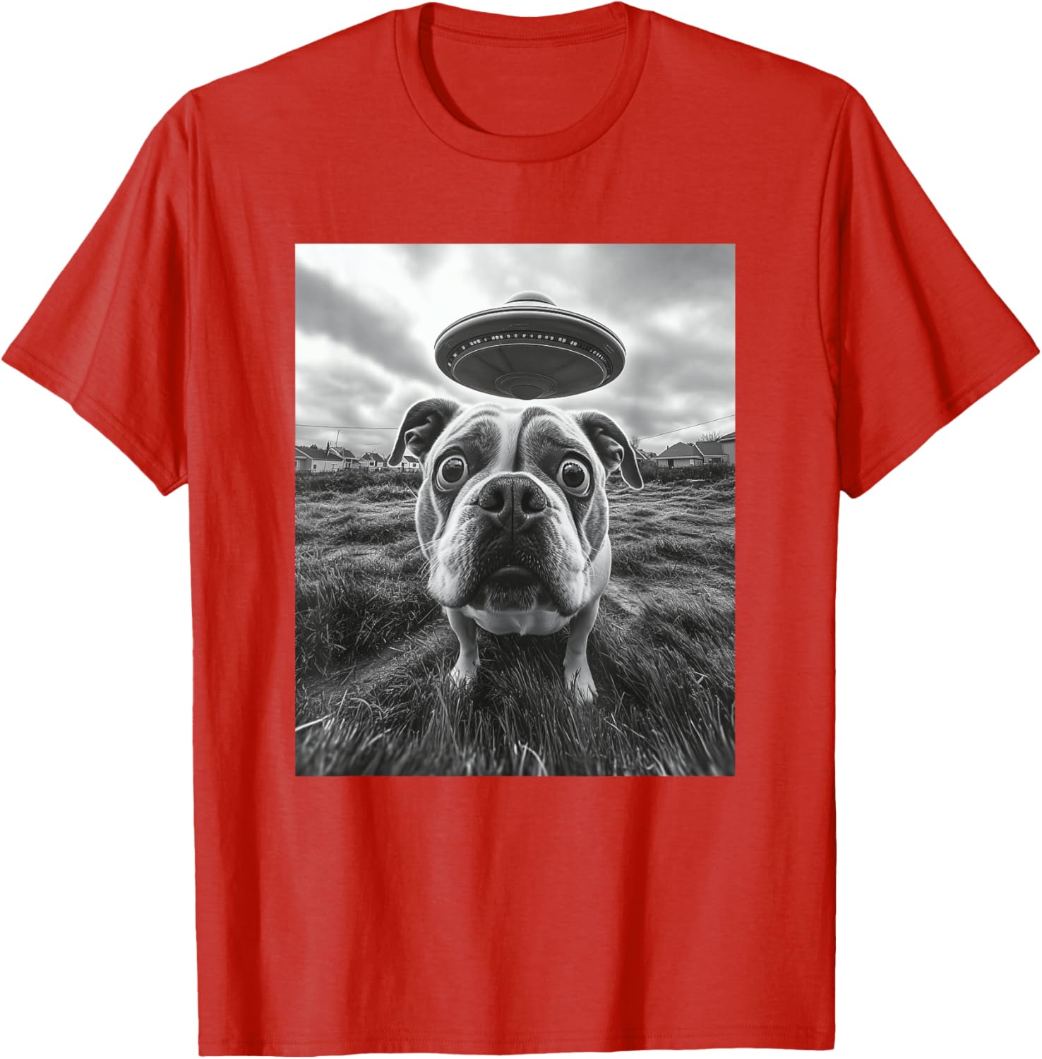 Hilarious English Bulldog UFO Graphic T-Shirt for Dog Lovers of All Ages - 17