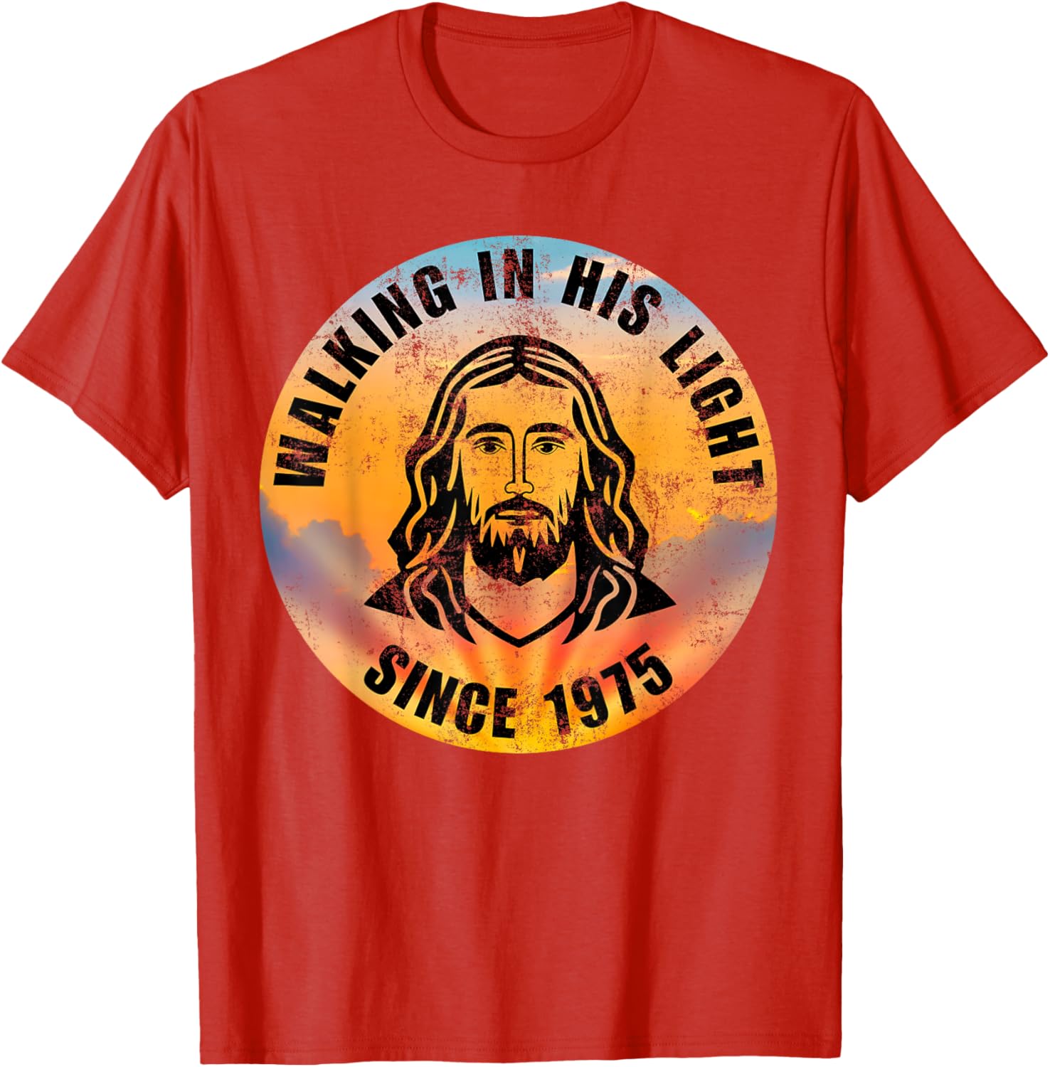 Walking In His Light Since 1975 Inspirational Christian T-Shirt - 24