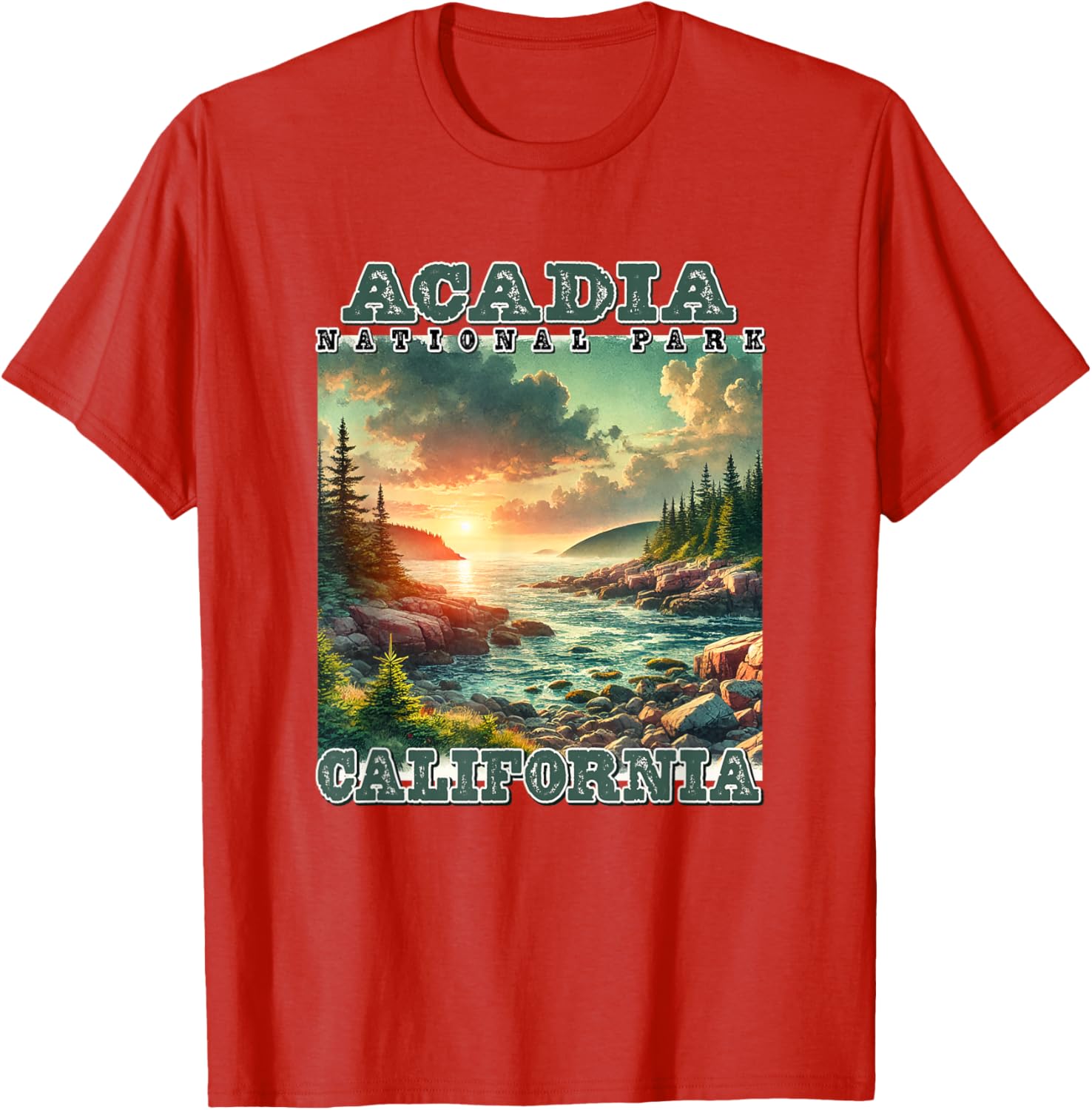 Vintage Retro Acadia National Park Camping T-Shirt for Outdoor Lovers - 10