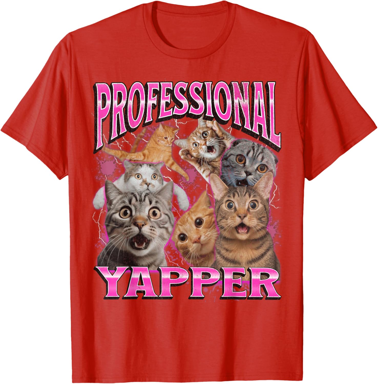 Funny 90s Cat Meme T-Shirt for Men and Women - Yapper Graphic Tee - 10