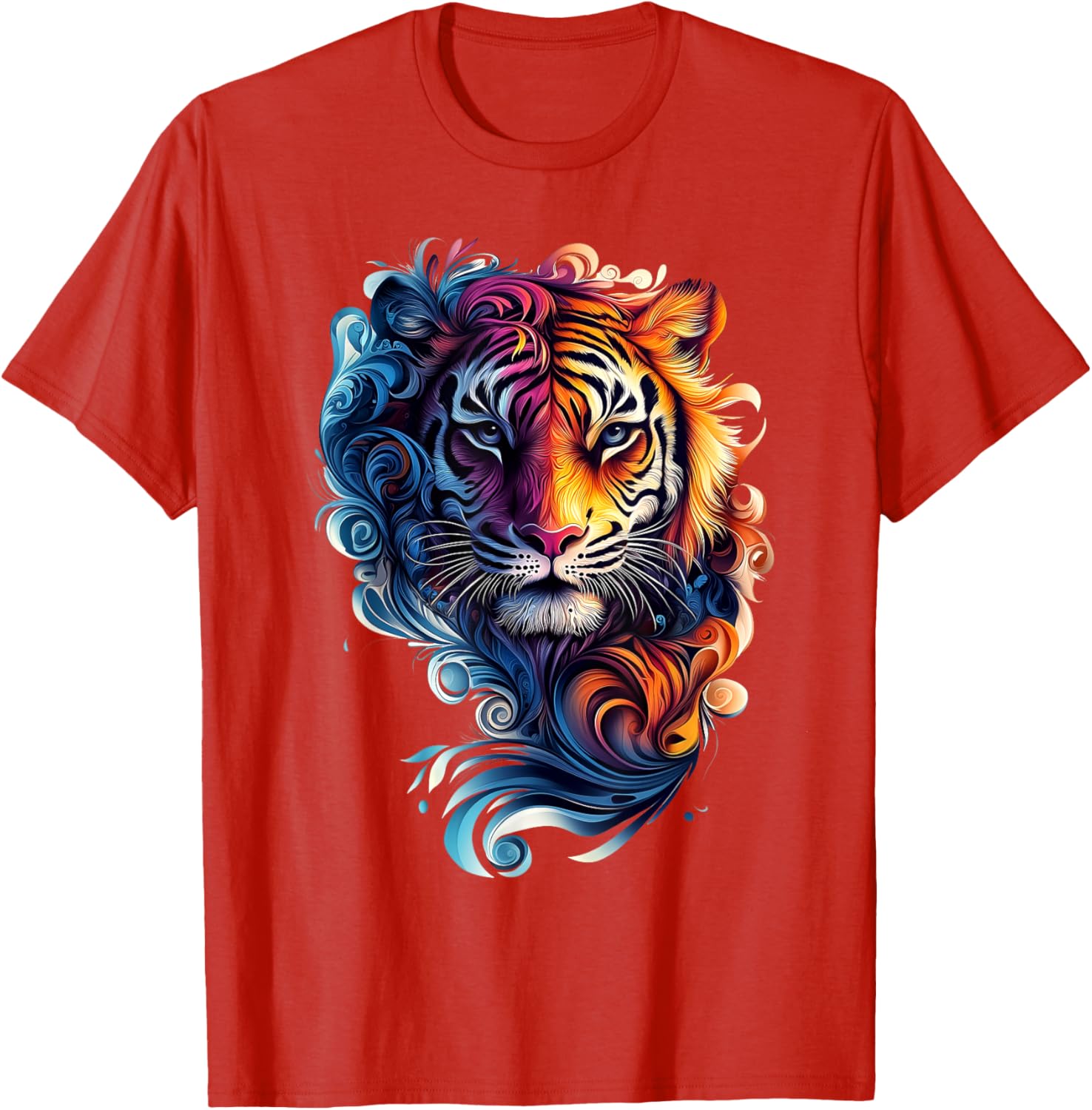 Colorful Tiger Wildlife T-Shirt for Nature Lovers - Stylish and Fun - 9