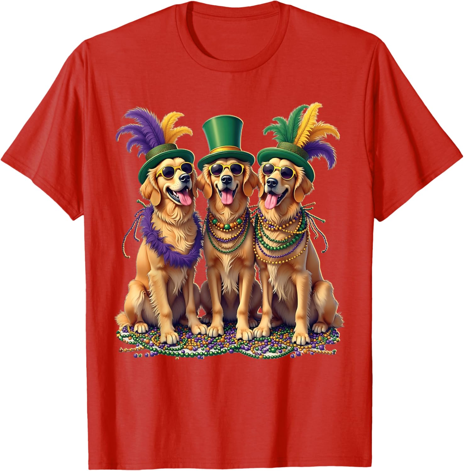 Festive Labrador Mardi Gras T-Shirt for Dog Lovers and Celebration Fans - 3