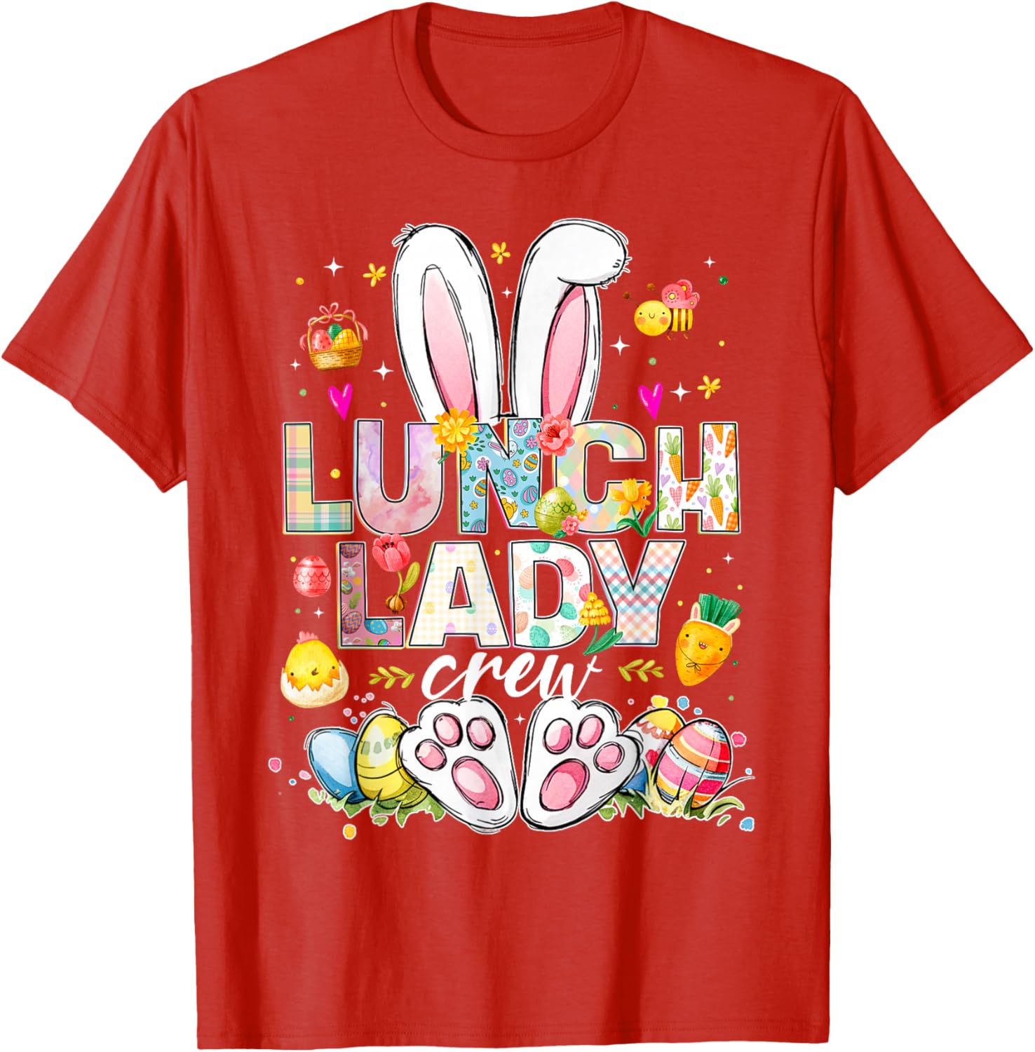Funny Bunny Lunch Lady Easter T-Shirt for Cafeteria Workers - 11