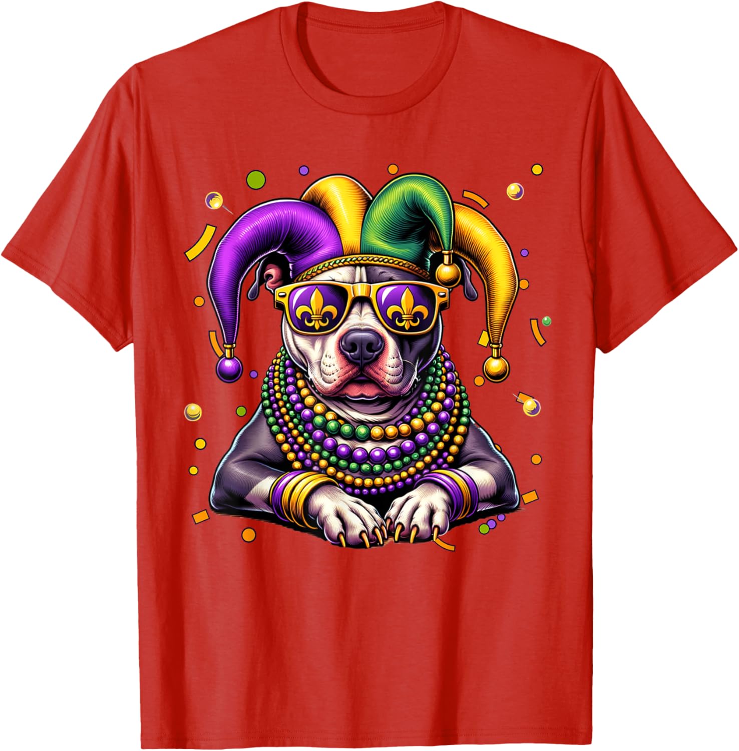 Mardi Gras Pitbull Festival T-Shirt for Men and Women - Fun Carnival Wear - 27