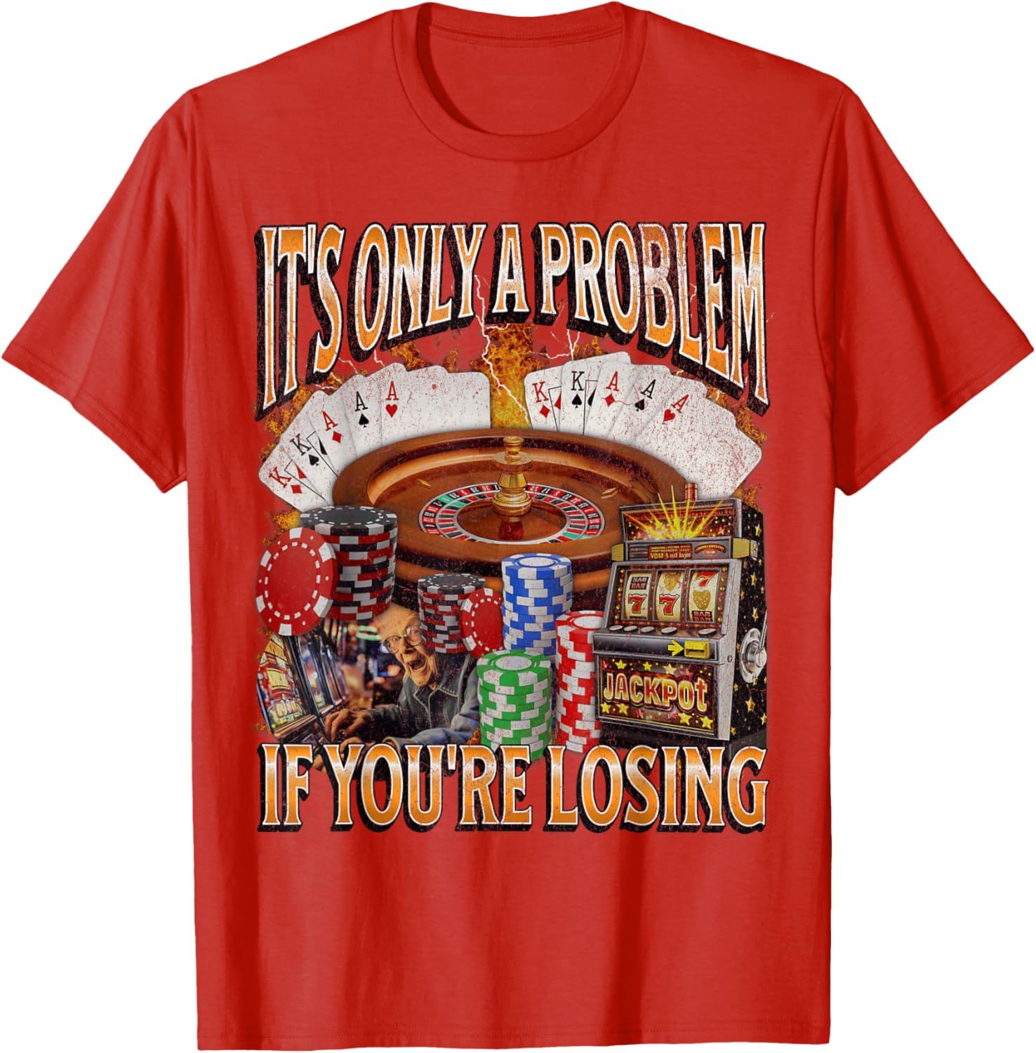 Funny Gambling Bootleg Graphic T-Shirt Perfect for Losing Bet Lovers - 17