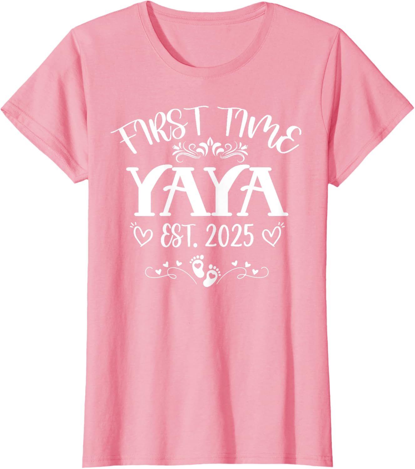 Womens First Time Yaya Est 2025 Soon to Be Mom Mother's Day T-Shirt - 3