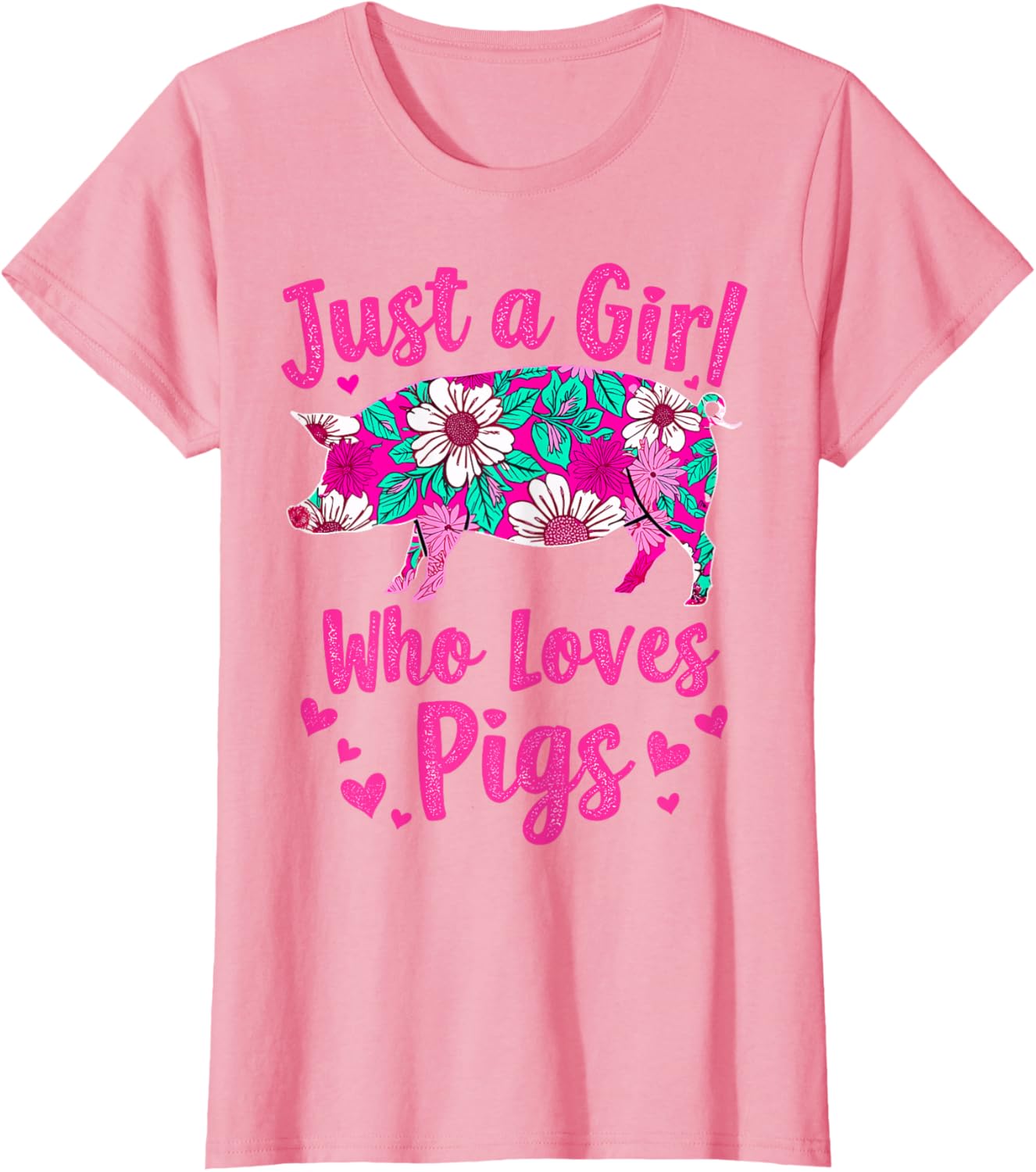 Cute Pig Lover T-Shirt for Girls Who Adore Pigs - Perfect Gift Idea - 13