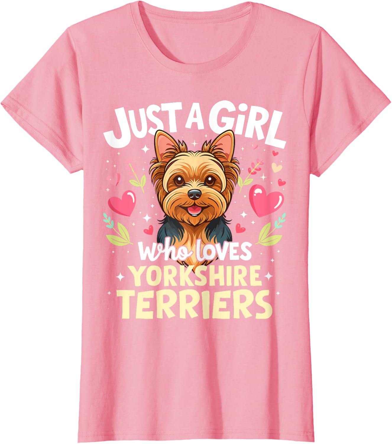 Cute Yorkshire Terrier Puppy T-Shirt for Pet Lover Girls - 12