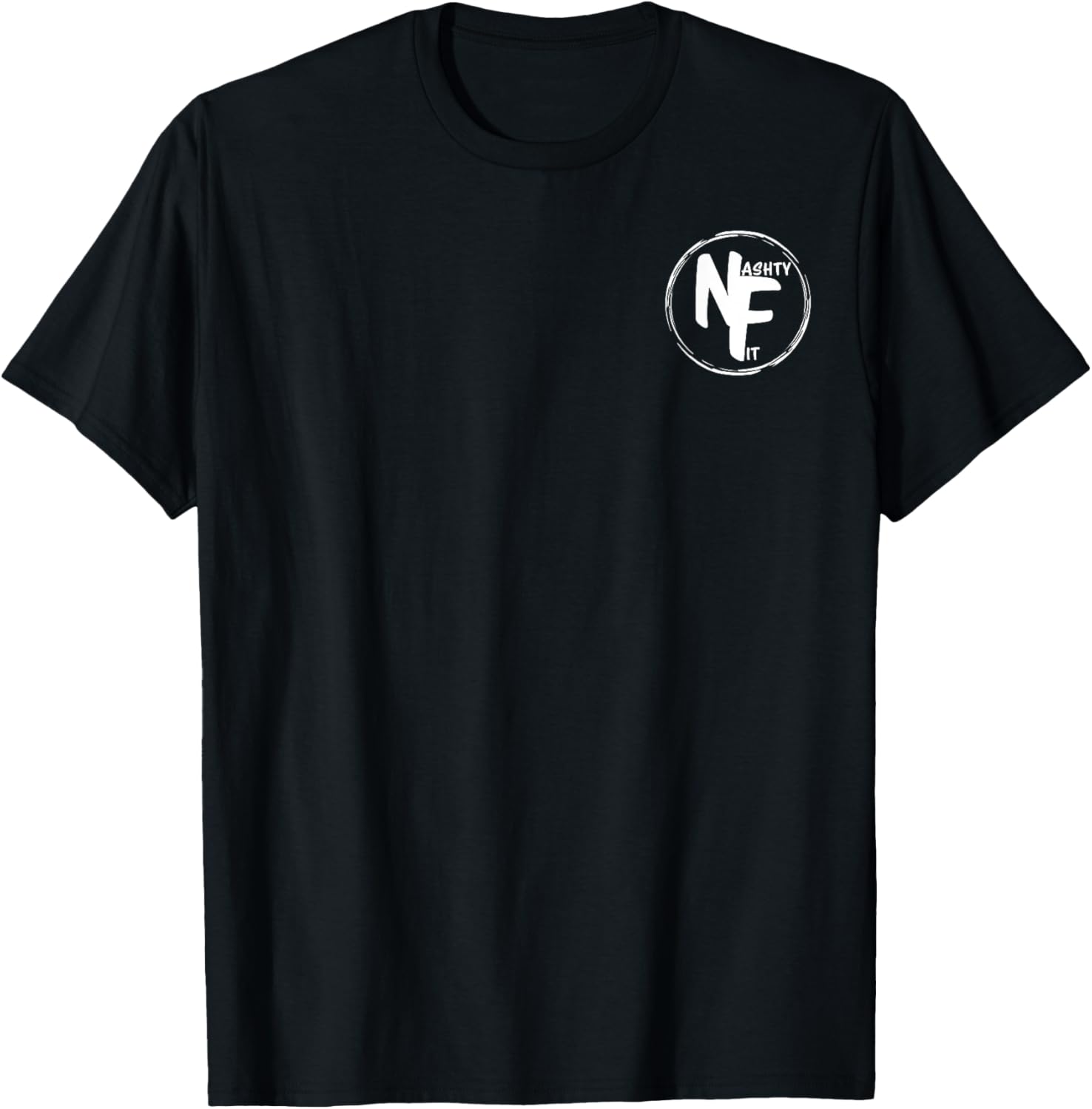 NashtyFit Black Motivational Workout T-Shirt for Adults Small Size - 1