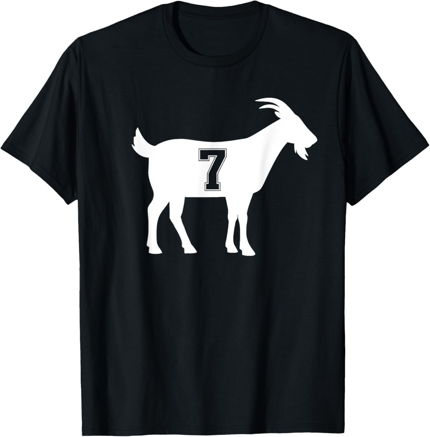 Goat 7 G.O.A.T. Number Seven Goat T-Shirt - Stylish and Fun Apparel - 1