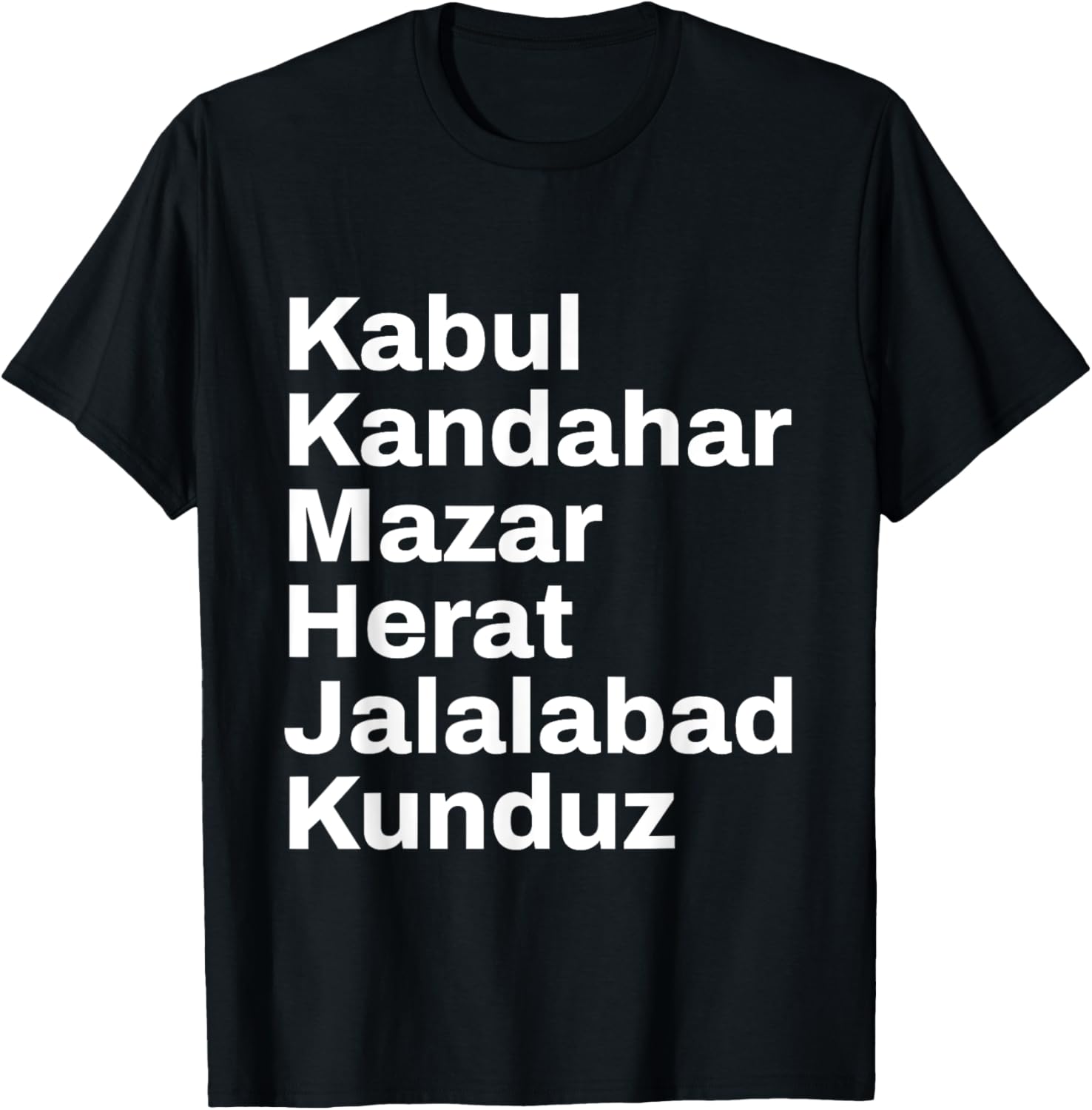 Afghanistan Cities and Towns Travel T-Shirt for Adventure Lovers - 18