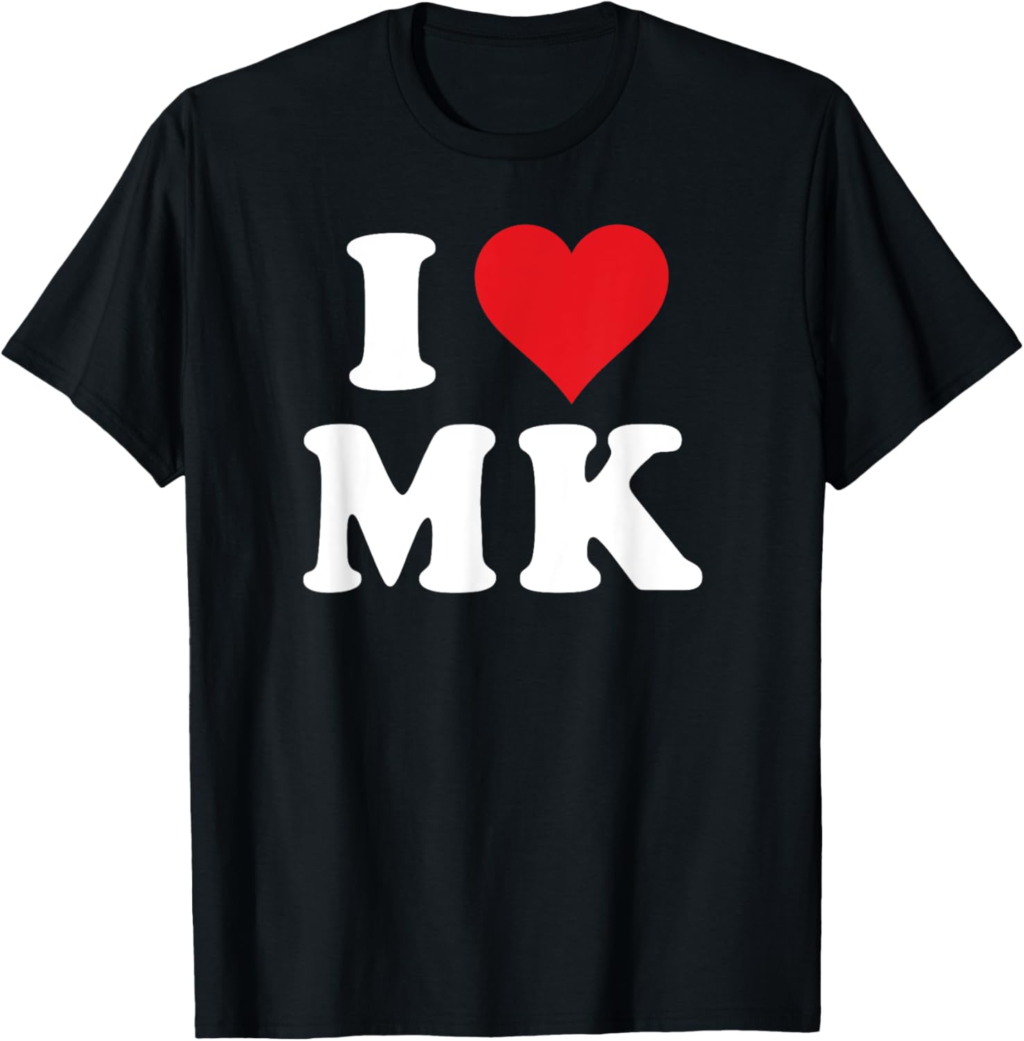 I Love MK Initials T-Shirt for Personalized Style and Comfort - 13