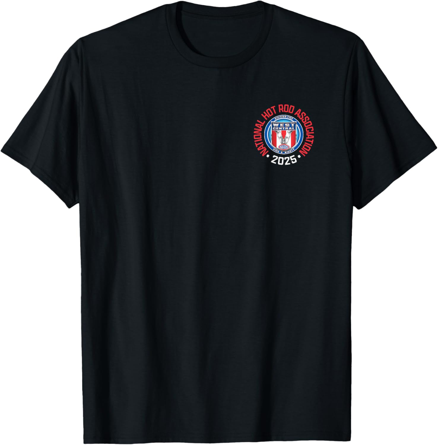 NHRA West Central Division Circle Logo T-Shirt for Motorsports Fans - 3