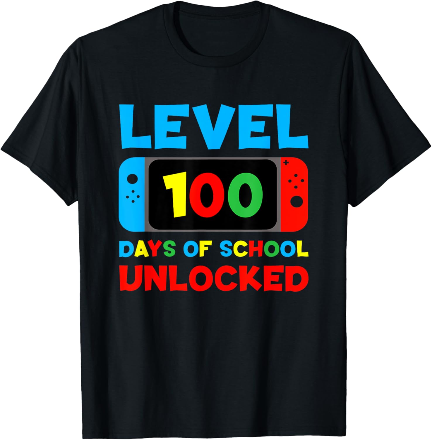 Level 100 Days of School Unlocked T-Shirt for Kids and Teens - 22
