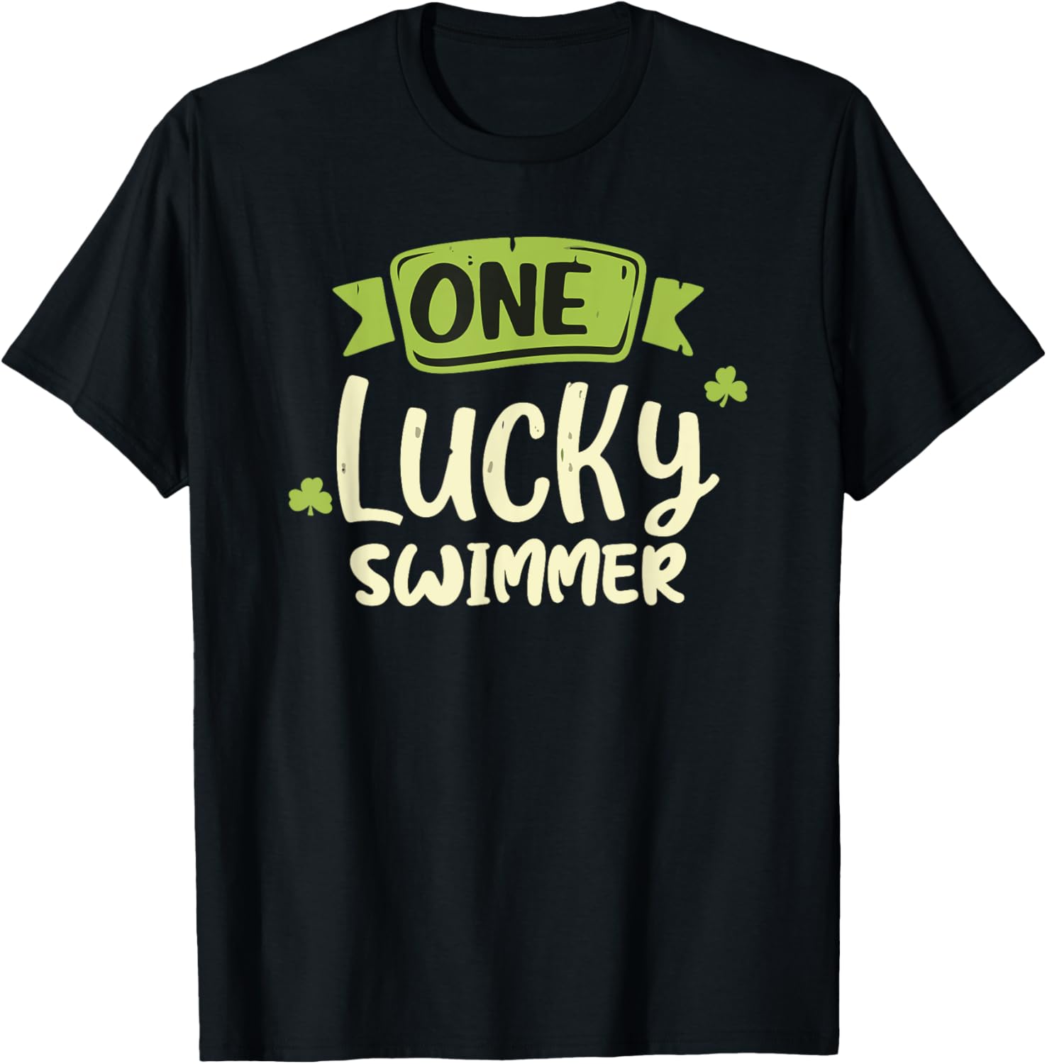 One Lucky Swimmer St. Patrick's Day T-Shirt for Swim Lovers - 1