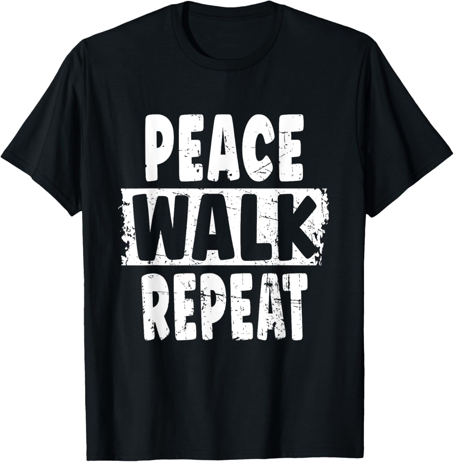 Peace Walk Repeat T-Shirt for Outdoor Enthusiasts and Silent Walk Lovers - 17