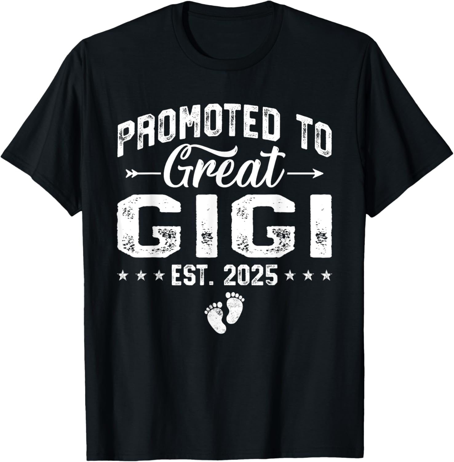 Promoted to Great Gigi 2025 Grandma T-Shirt Gift for New Grandparents - 26