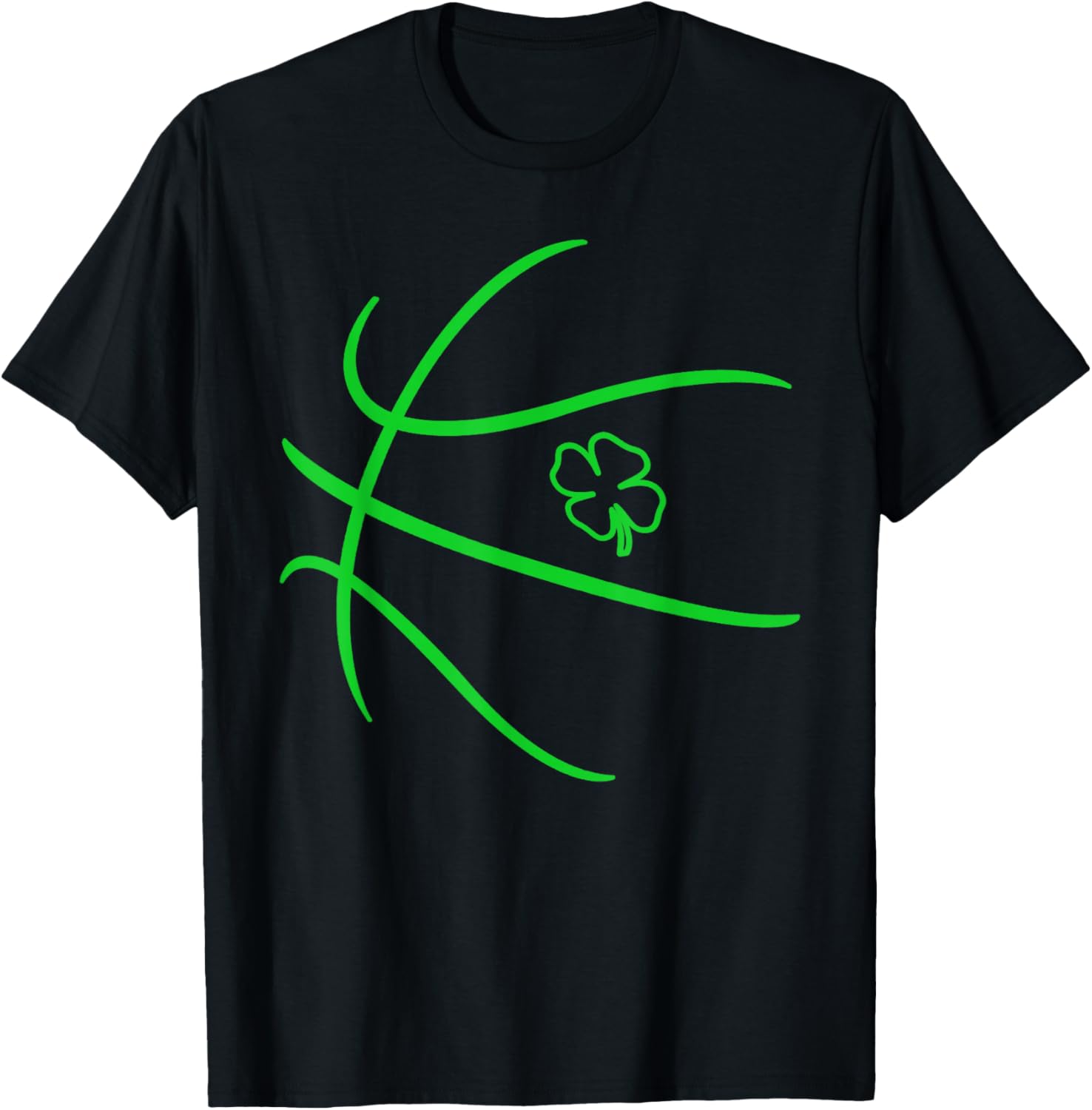 Lucky Shamrock Basketball T-Shirt for Irish Boys and Men on St Patrick's Day - 12